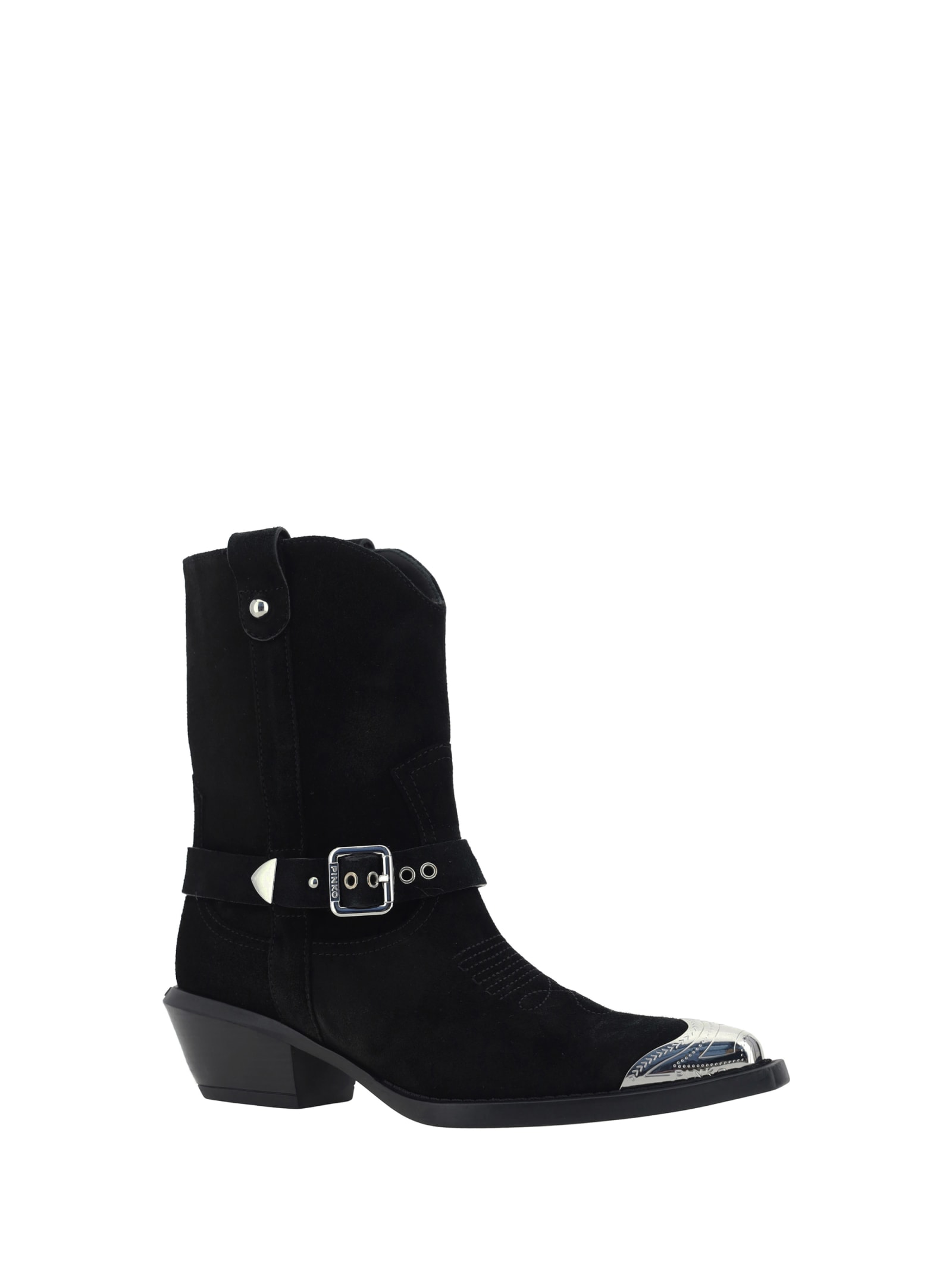 Shop Pinko Tex Ankle Boots In Black