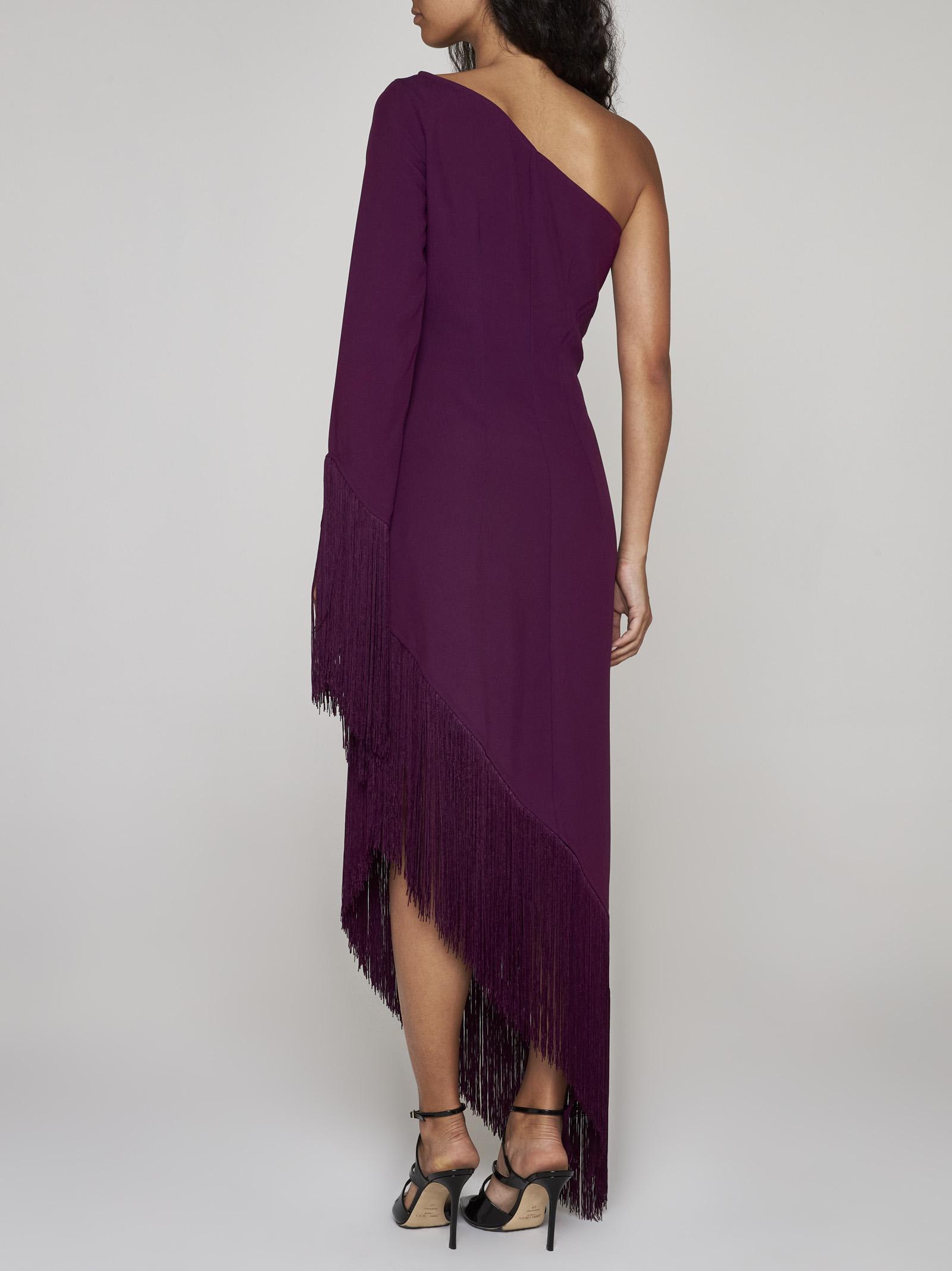 Shop Taller Marmo Aventador Viscose-blend One-shoulder Dress In Purple