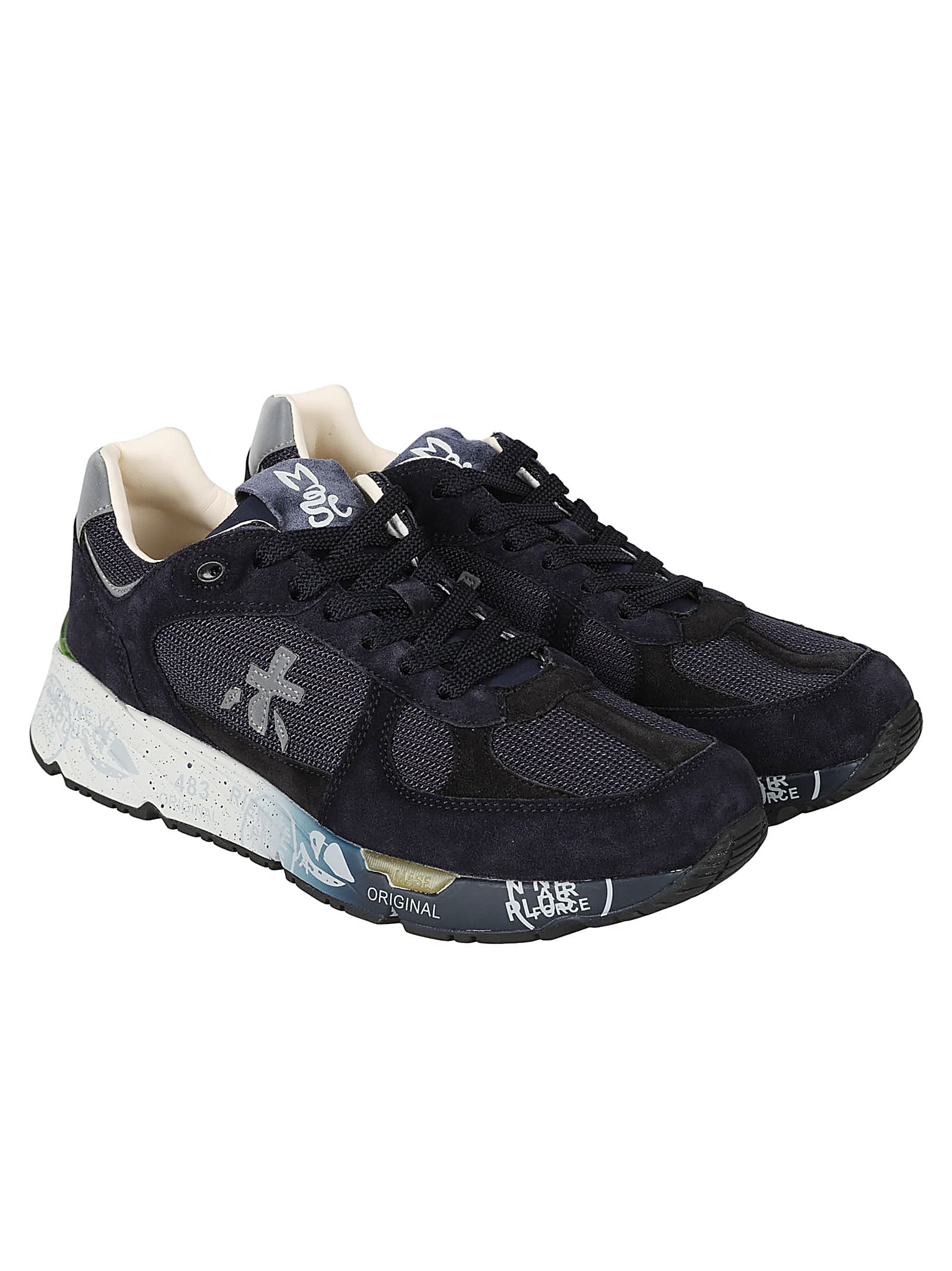 Shop Premiata Mase Sneakers In Blue