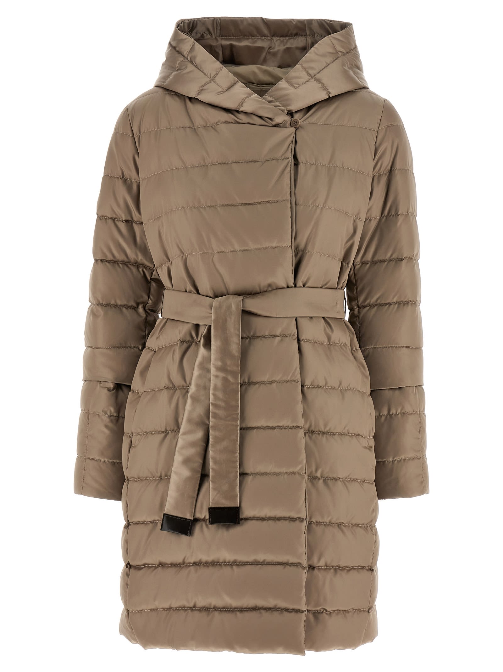 Max Mara The Cube Novef Reversible Down Jacket In Brown