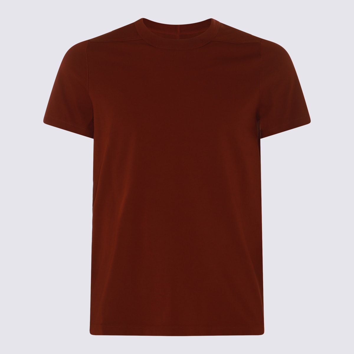 Shop Rick Owens Dark Red Cotton T-shirt In Henna