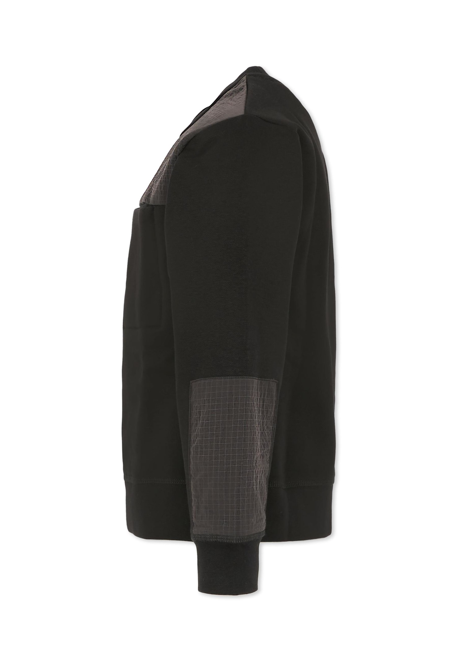Hugo Boss Panelled Long-sleeved Sweatshirt In Black