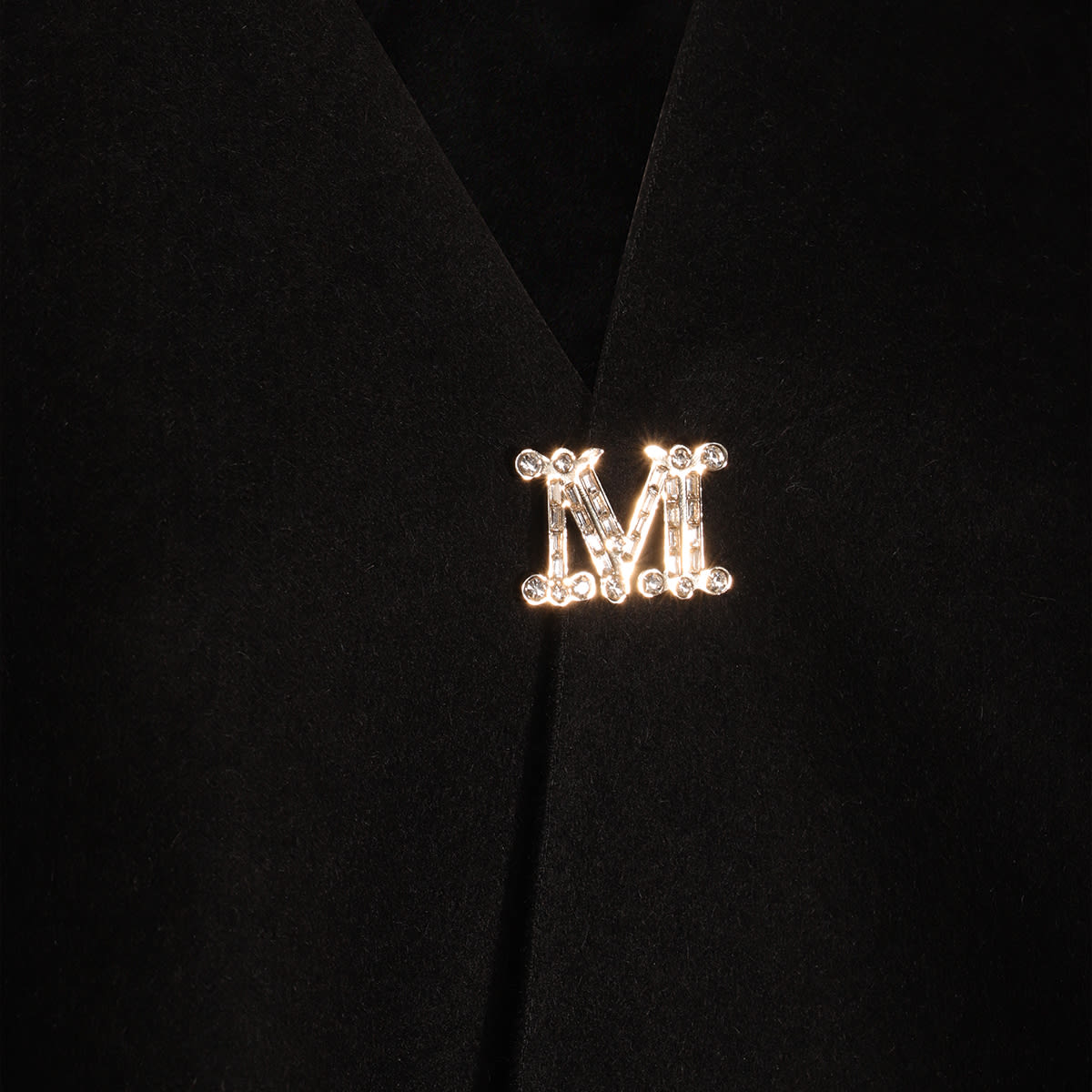 Max Mara Logo Cape In Black