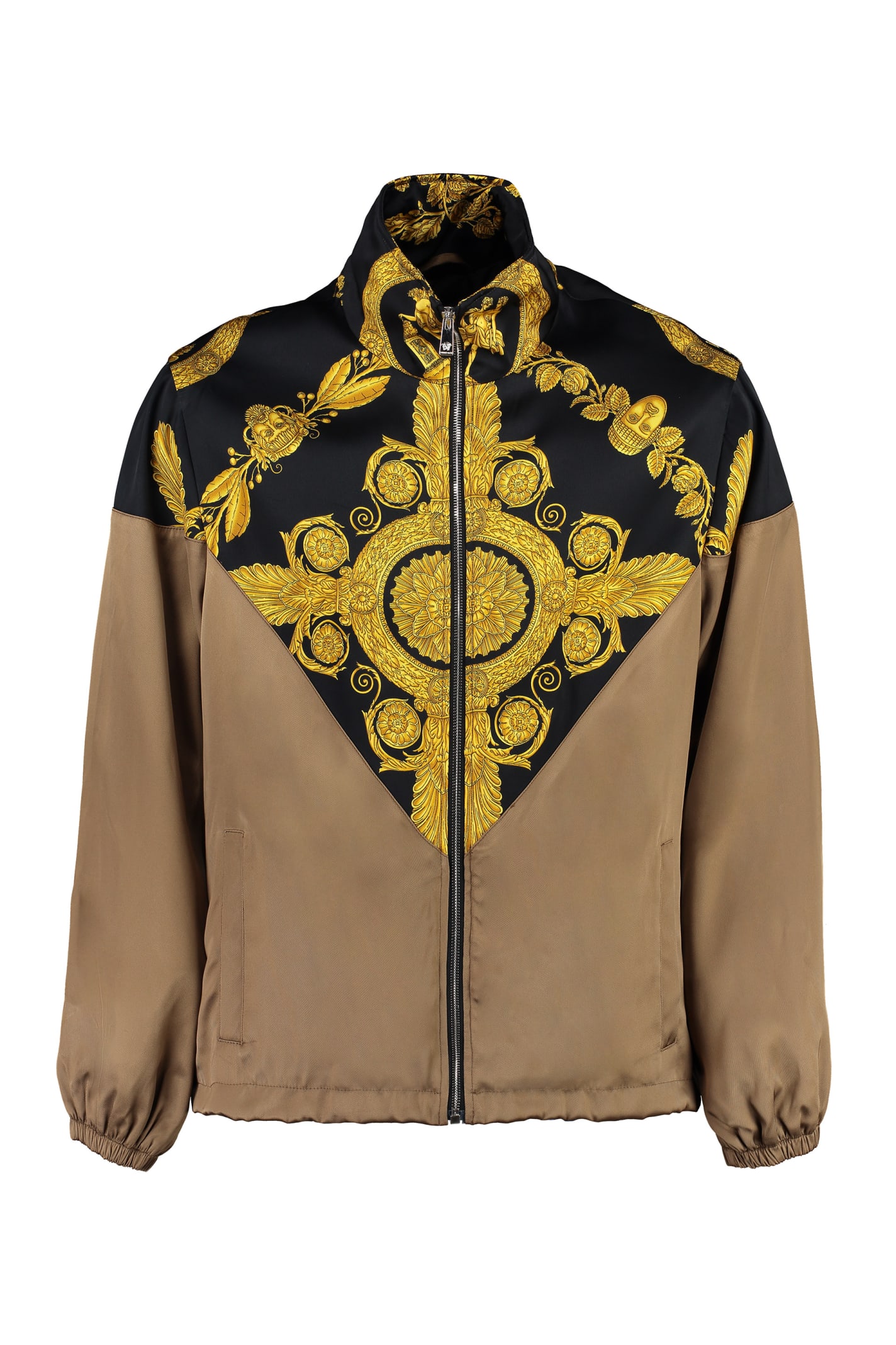 Shop Versace Techno Fabric Jacket In Multicolor