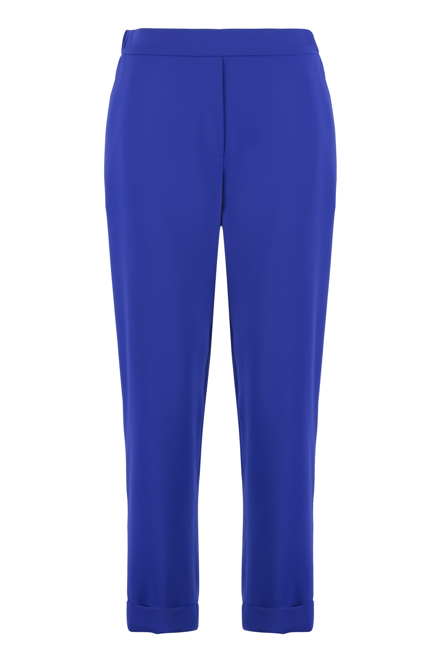 P.a.r.o.s.h Elasticated-waist Tapered Trousers In Blue
