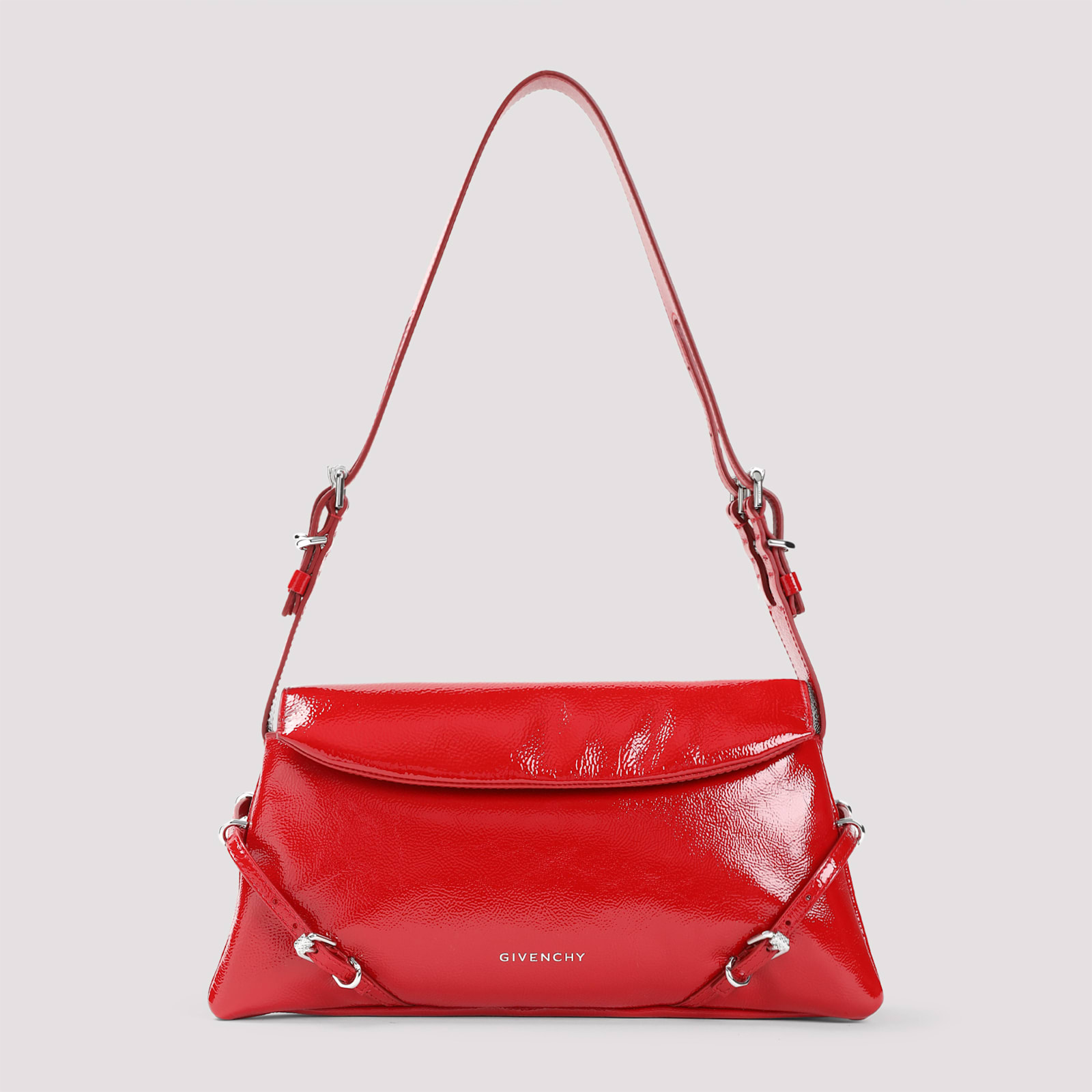 Shop Givenchy Ptit Voyou Small Shoulder Bag In Vermillon