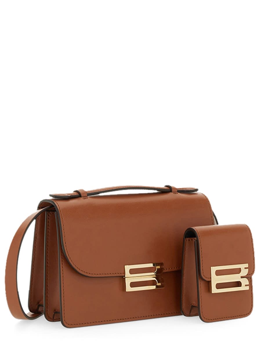 Shop Victoria Beckham Mini Dorian Bag In Buff