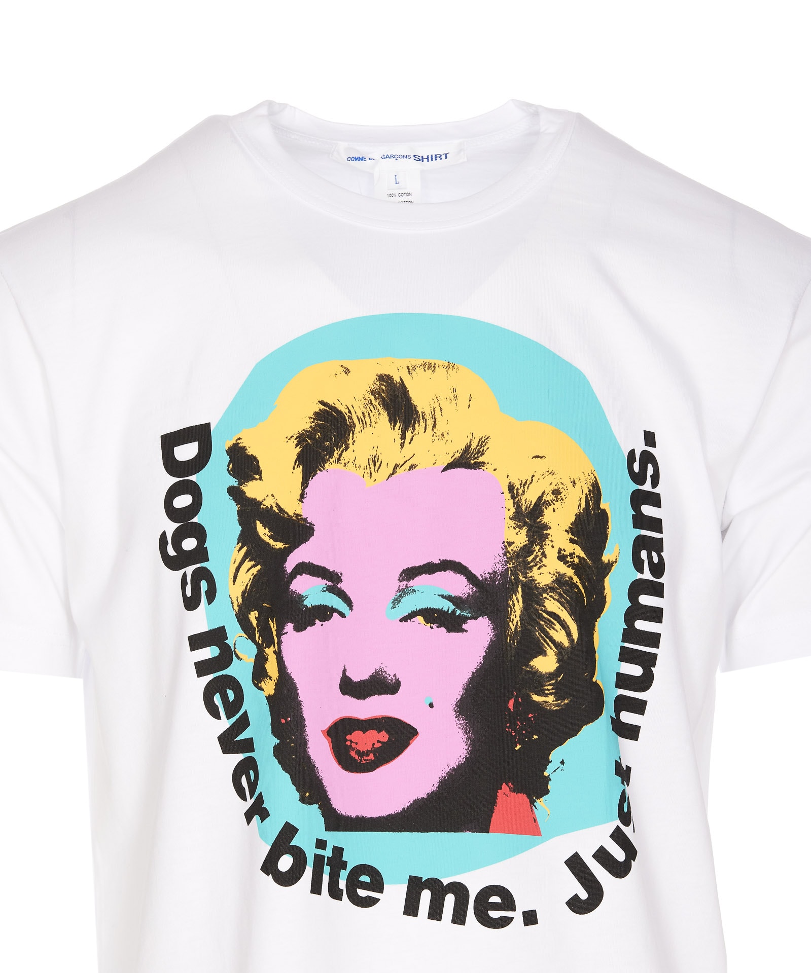 Shop Comme Des Garçons Marylin Monroe Print T-shirt In White