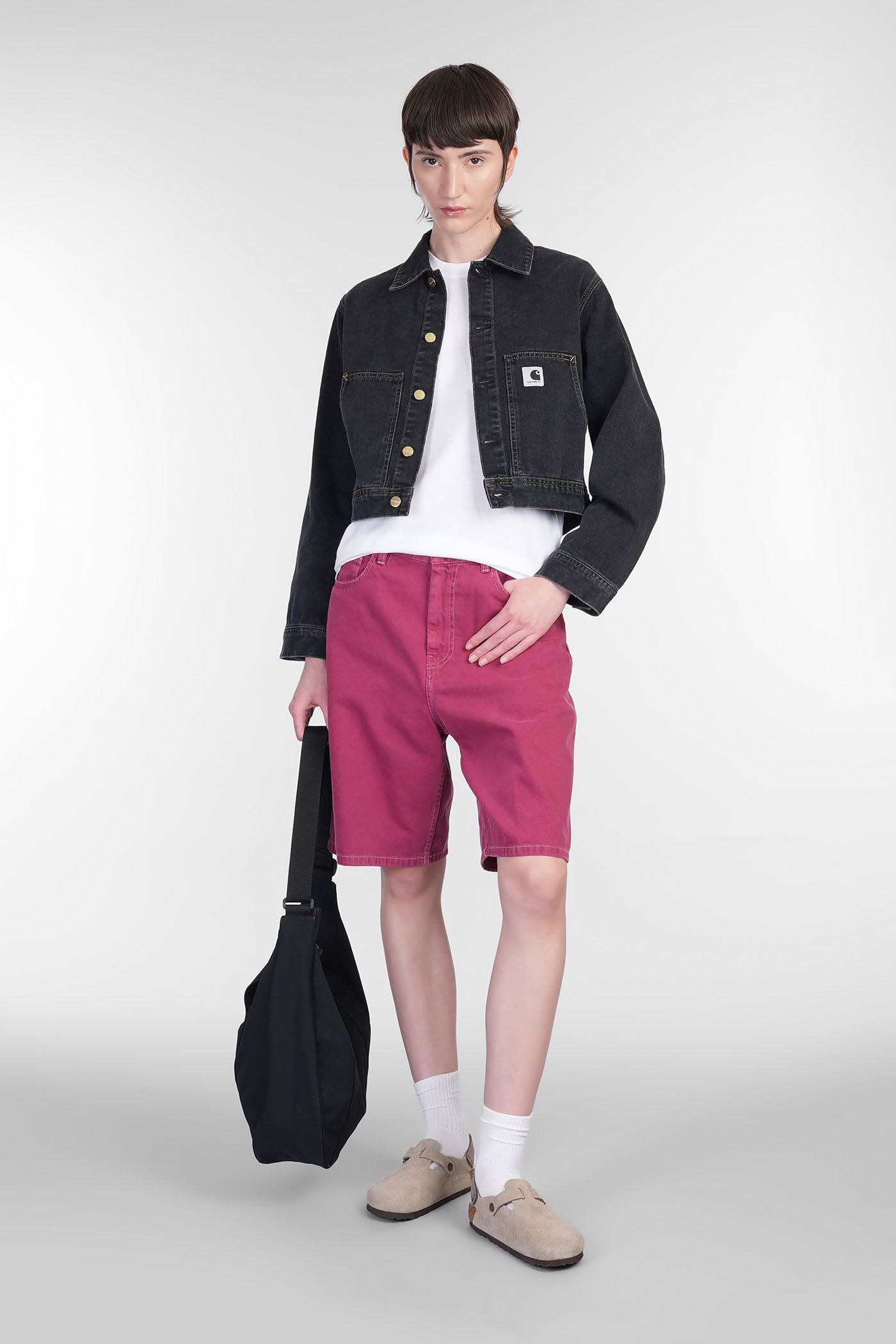 Carhartt Brandon Short Shorts In Bordeaux Denim In Multi