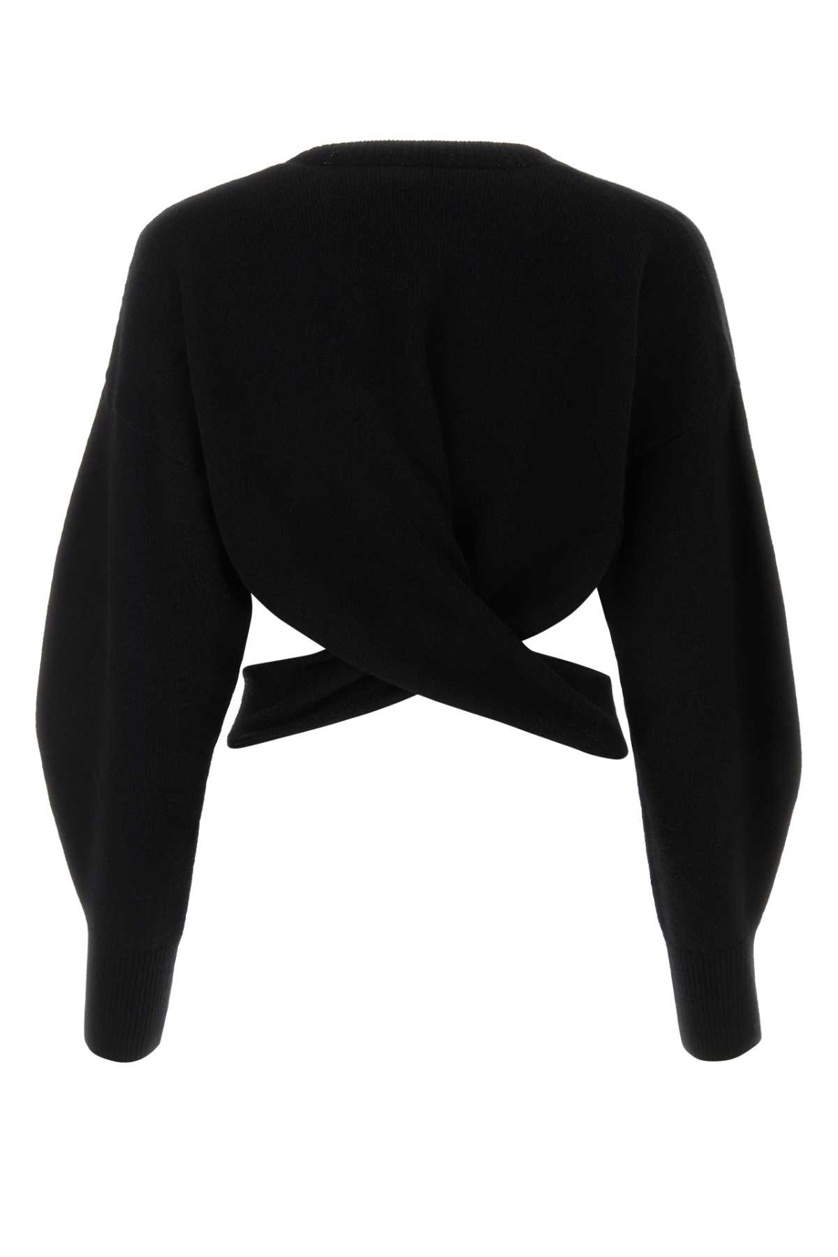 Shop Alexander Mcqueen Black Wool Blend Sweater