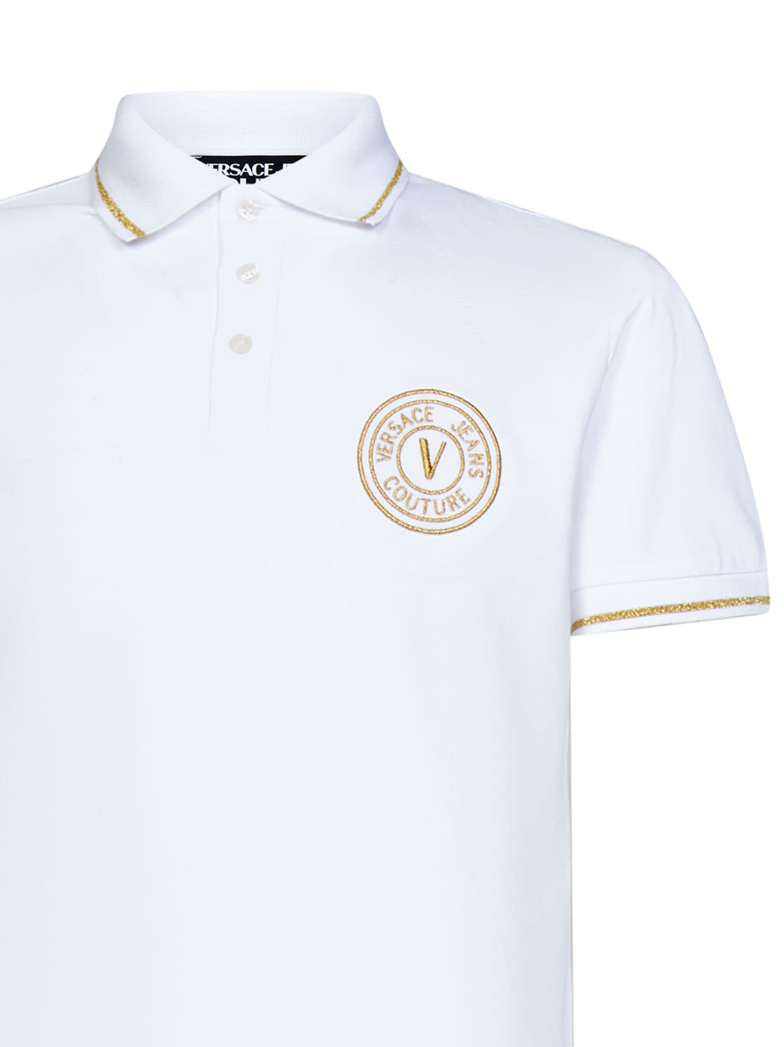 VERSACE JEANS COUTURE V-EMBLEM POLO SHIRT 