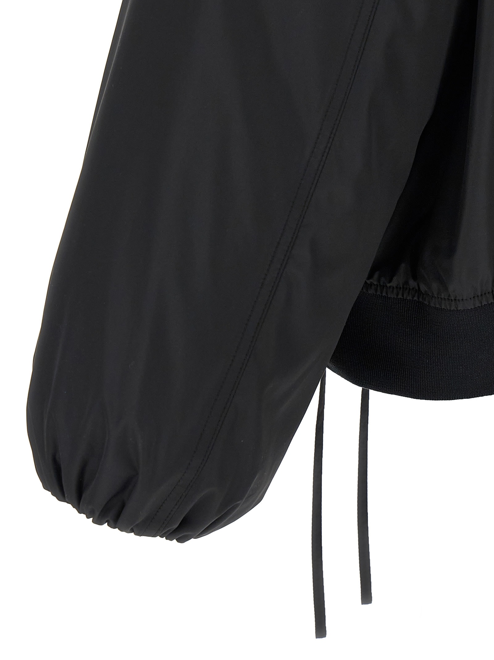 Jil Sander Balloon-sleeve Bomber Jacket In Black