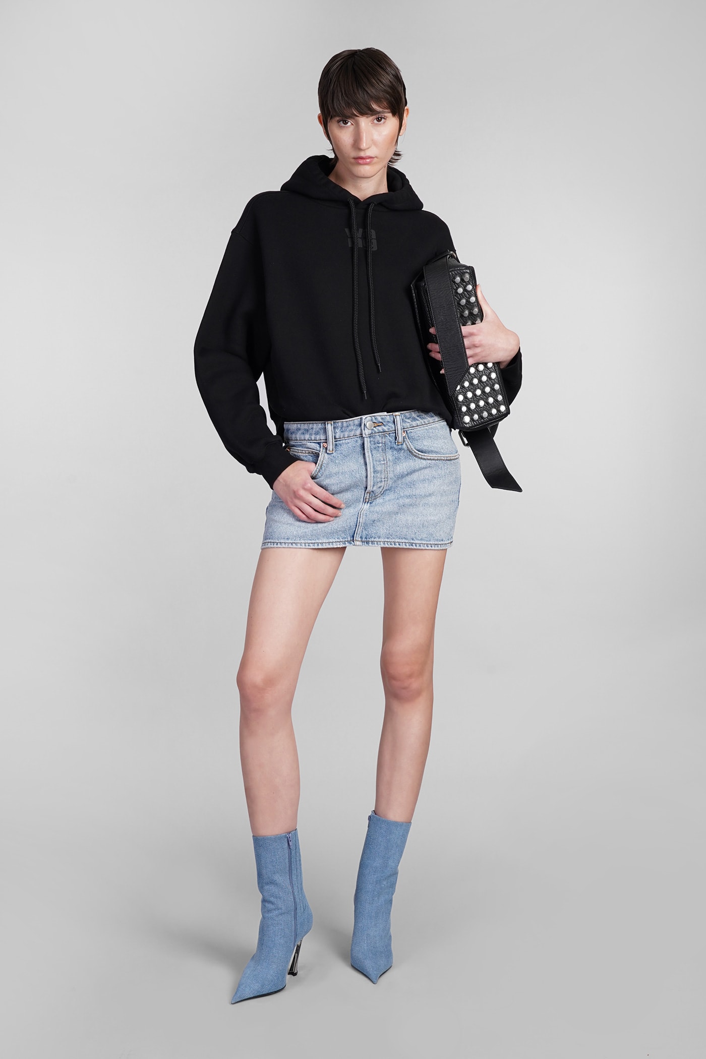 Shop Alexander Wang Sweatshirt In Black Cotton