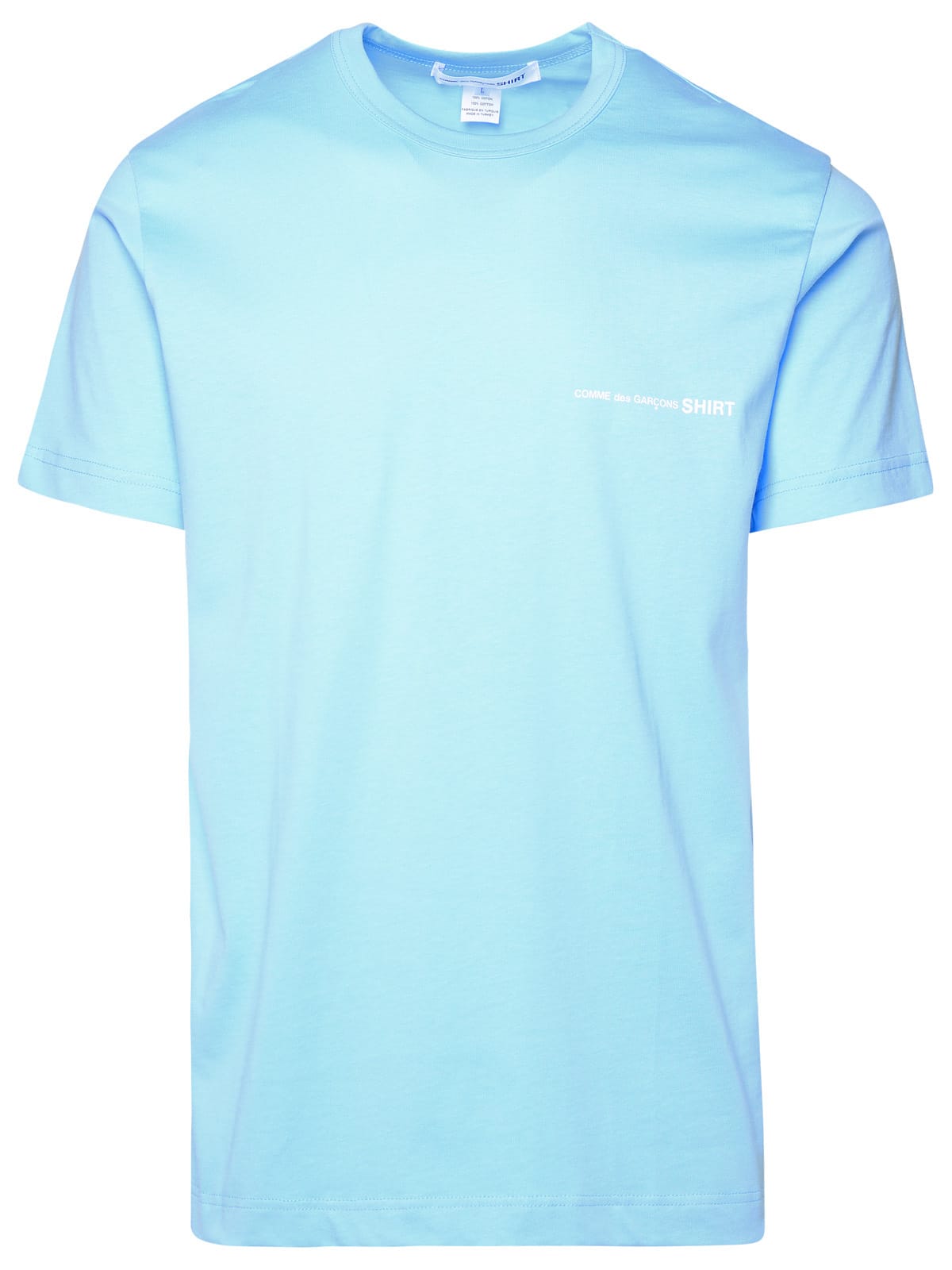 Shop Comme Des Garçons Shirt Light Blue Cotton T-shirt
