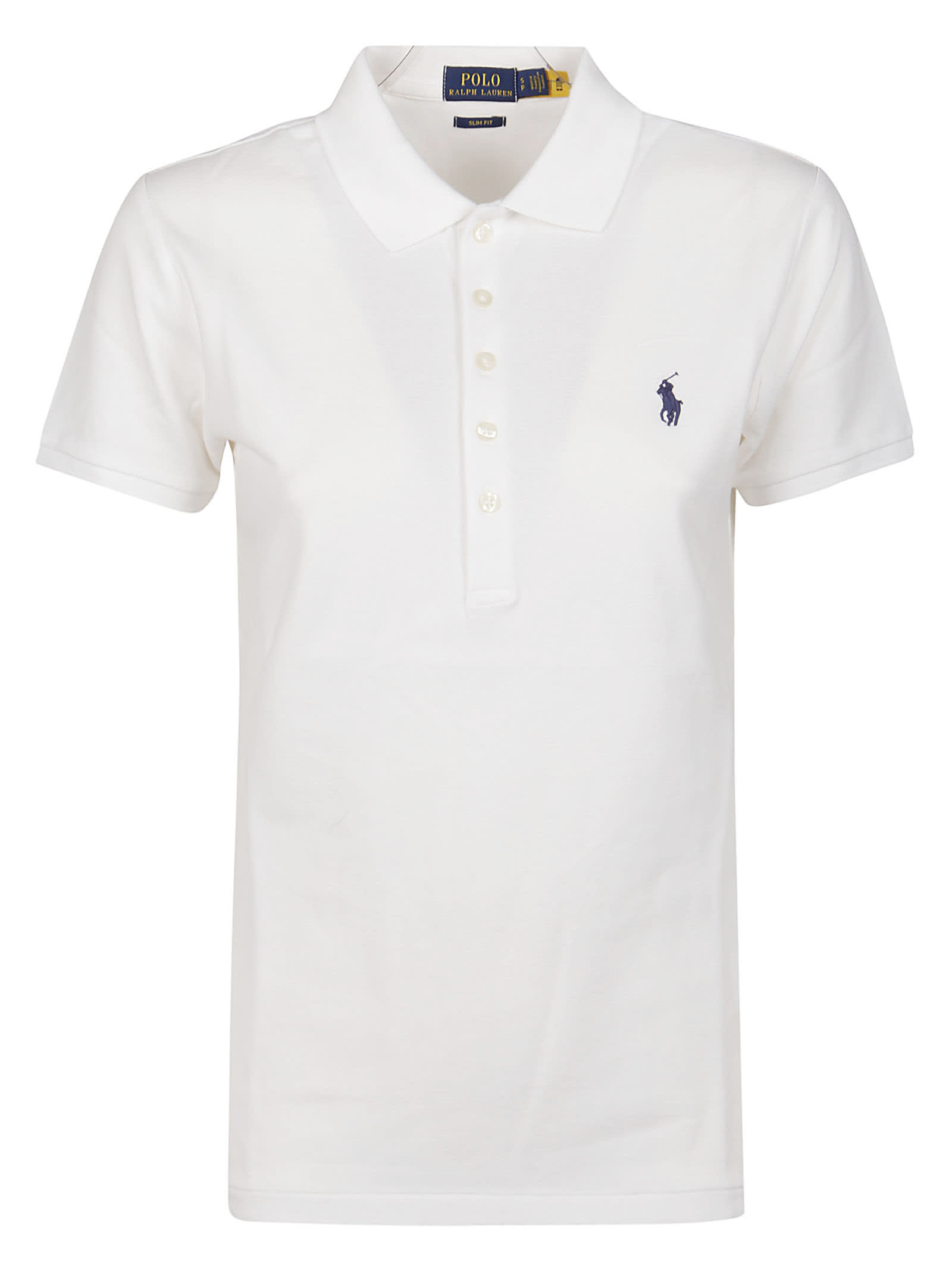 Shop Polo Ralph Lauren Julie Slim Polo Shirt In White