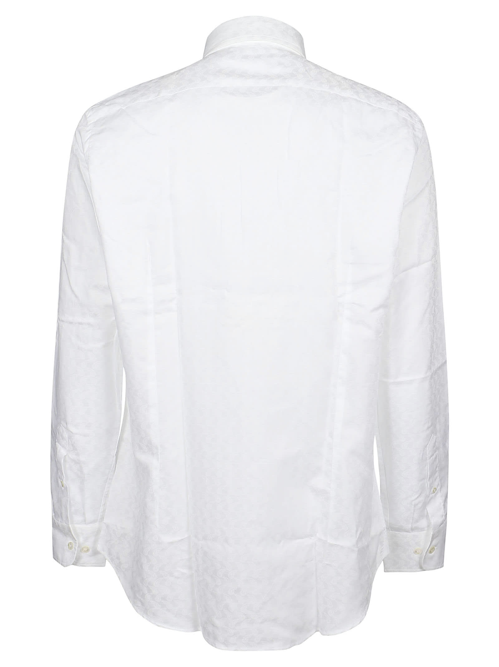 Shop Etro Roma Long Sleeve Shirt In Bianco