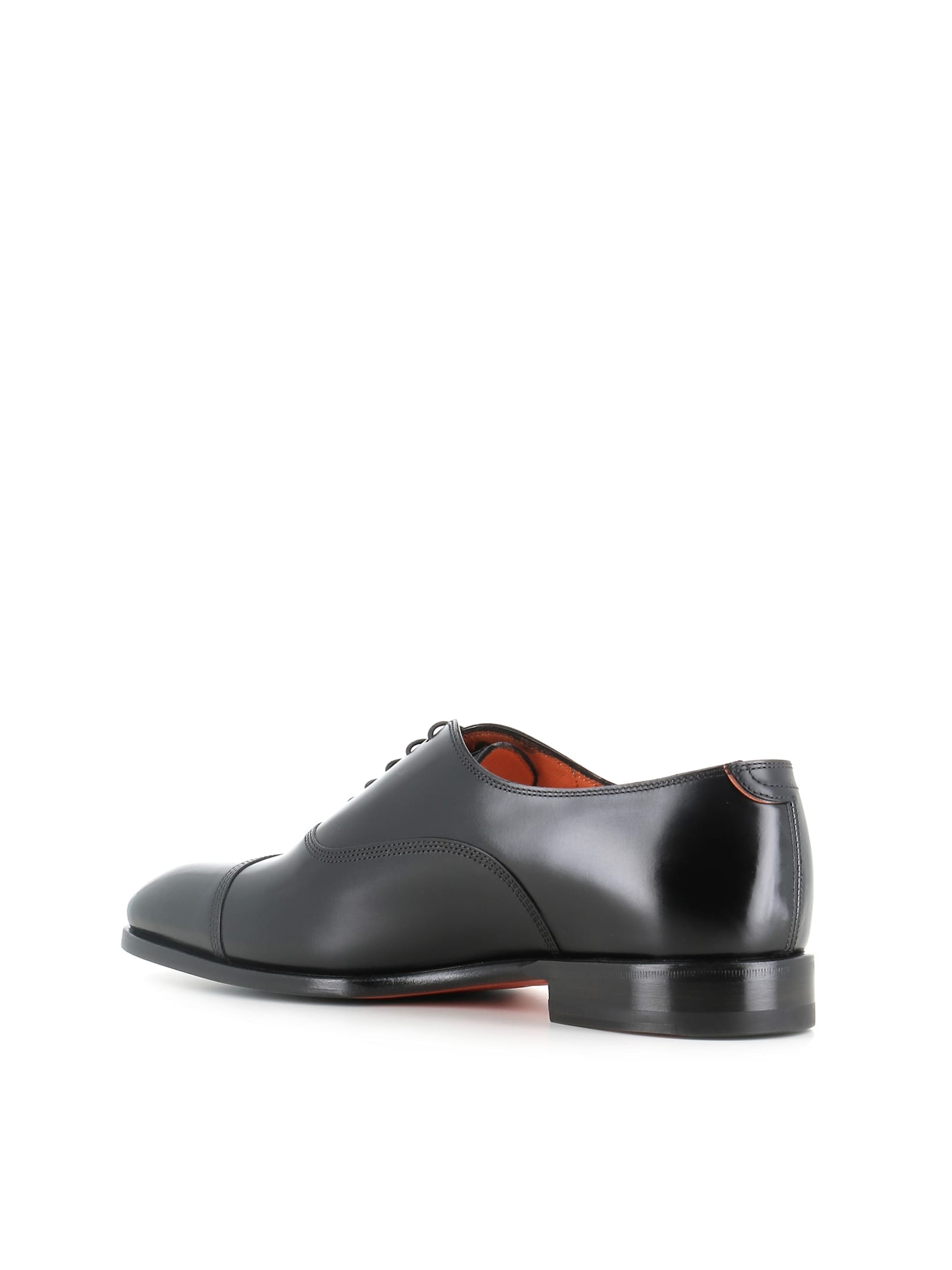 Santoni Business Shoes Oxford 12621 Calfskin In Black