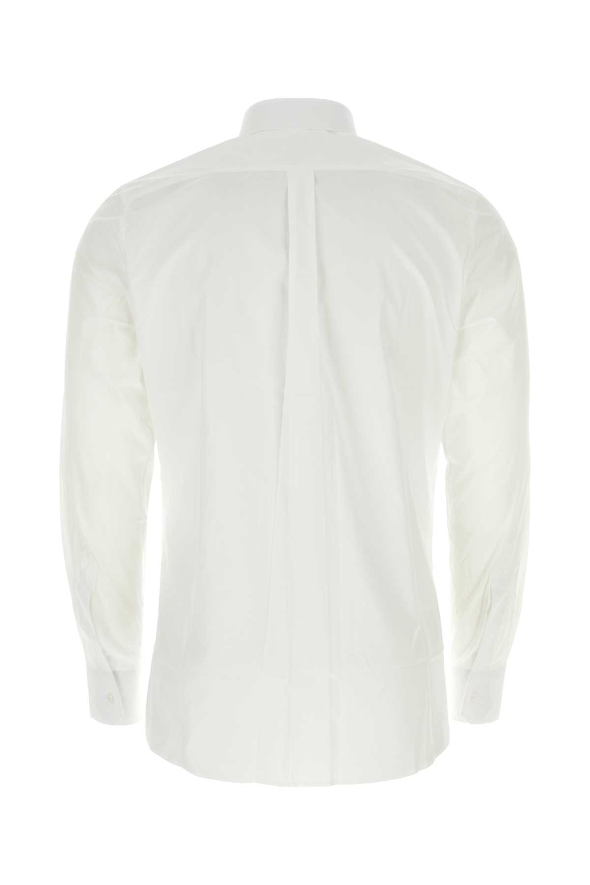 Dolce & Gabbana White Poplin Shirt In W0800