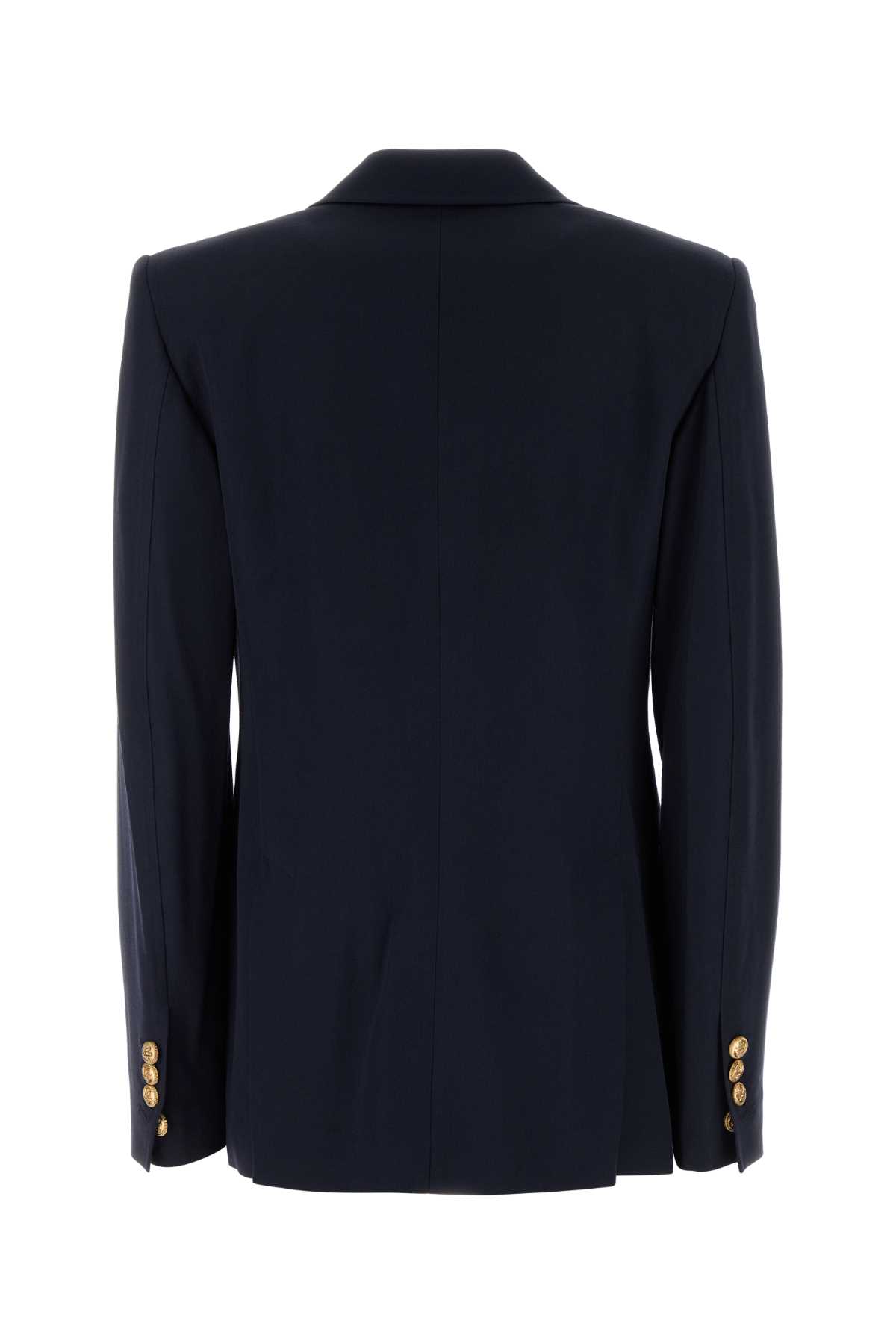 Dsquared2 Wool Blazer With Button Cuffs And Chest Pocket In Blue