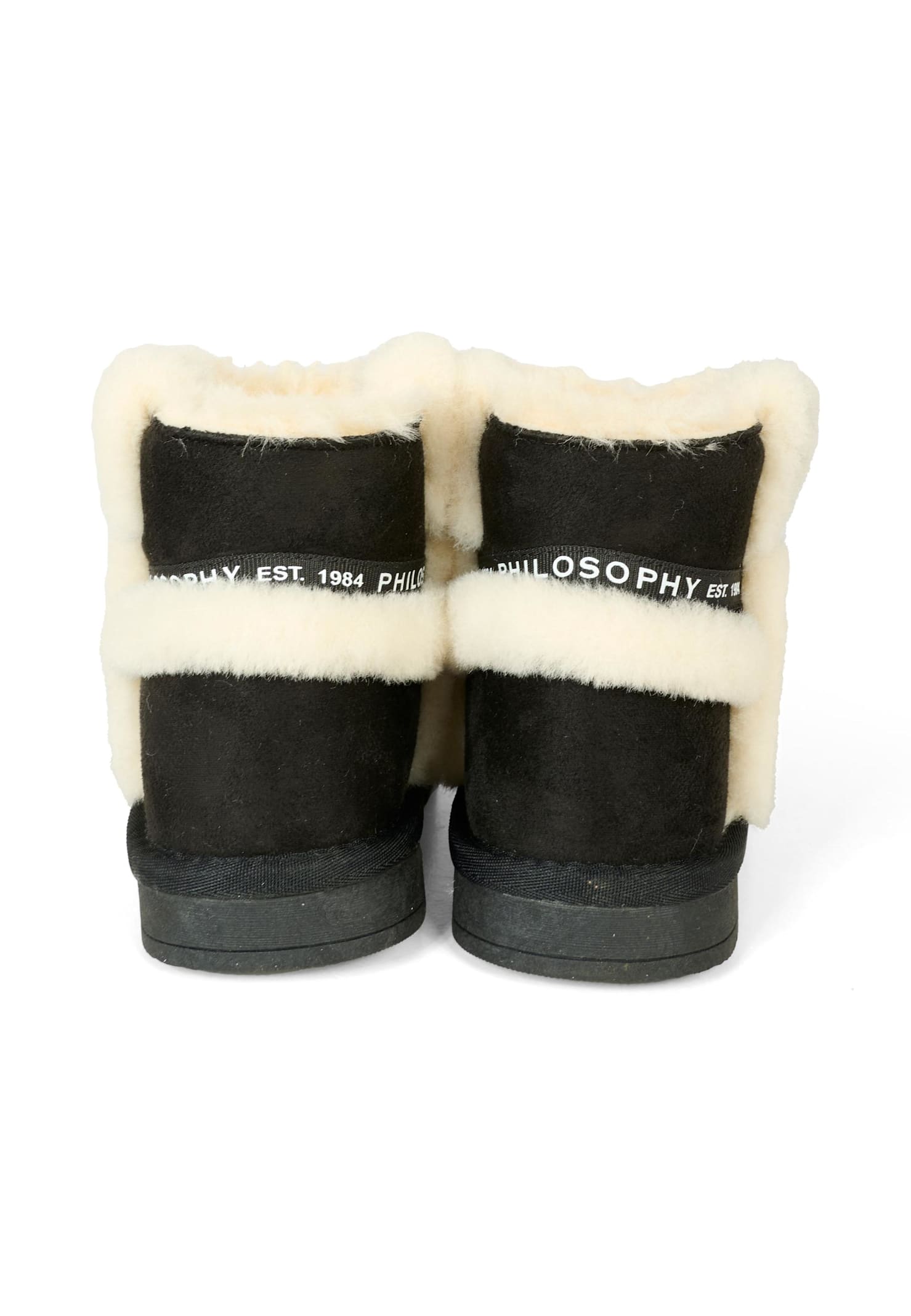 Philosophy Di Lorenzo Serafini Black Boots For Girl With Logo In Black