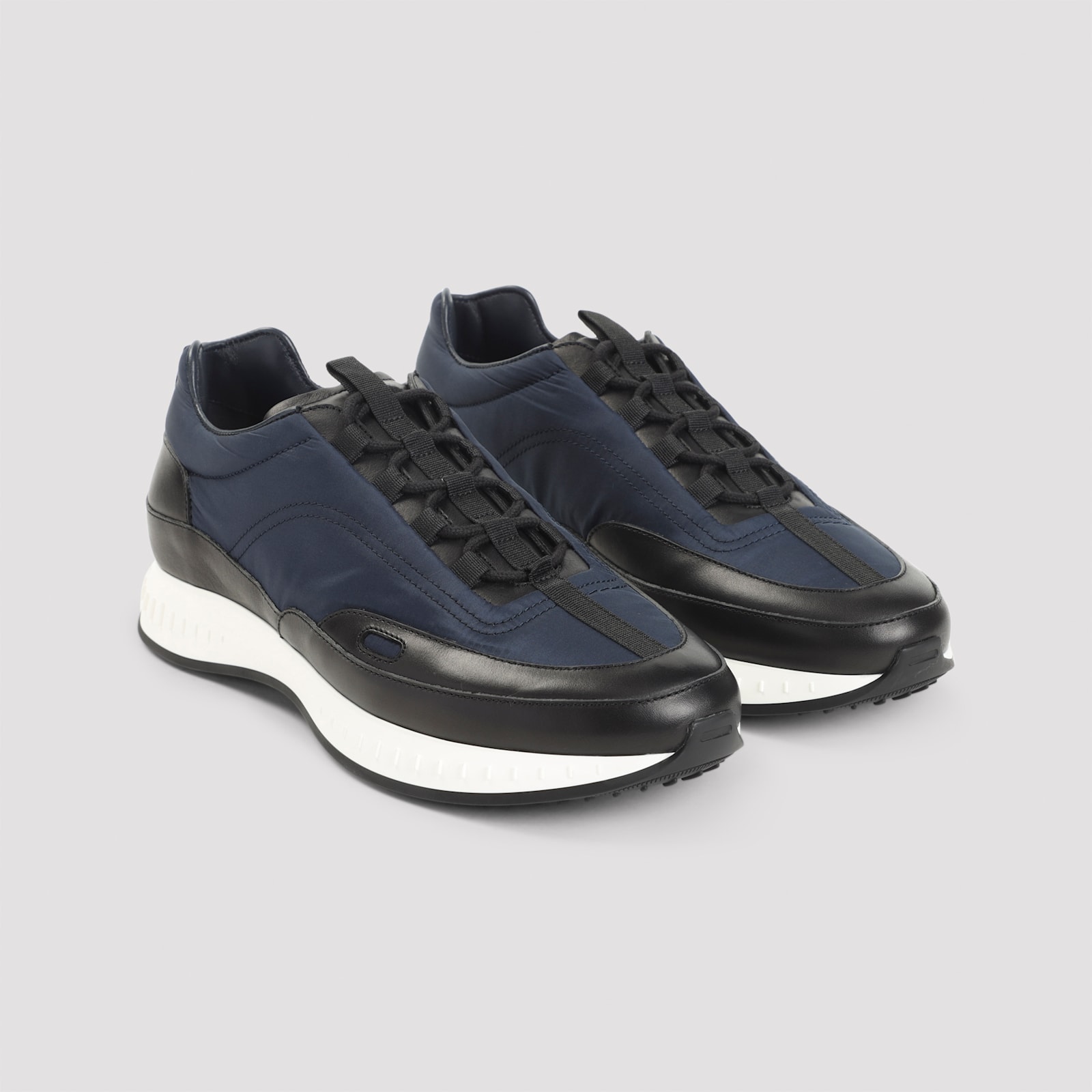 John Lobb Stylish Sneakers With Contrast Sole And Pull Tab In Black