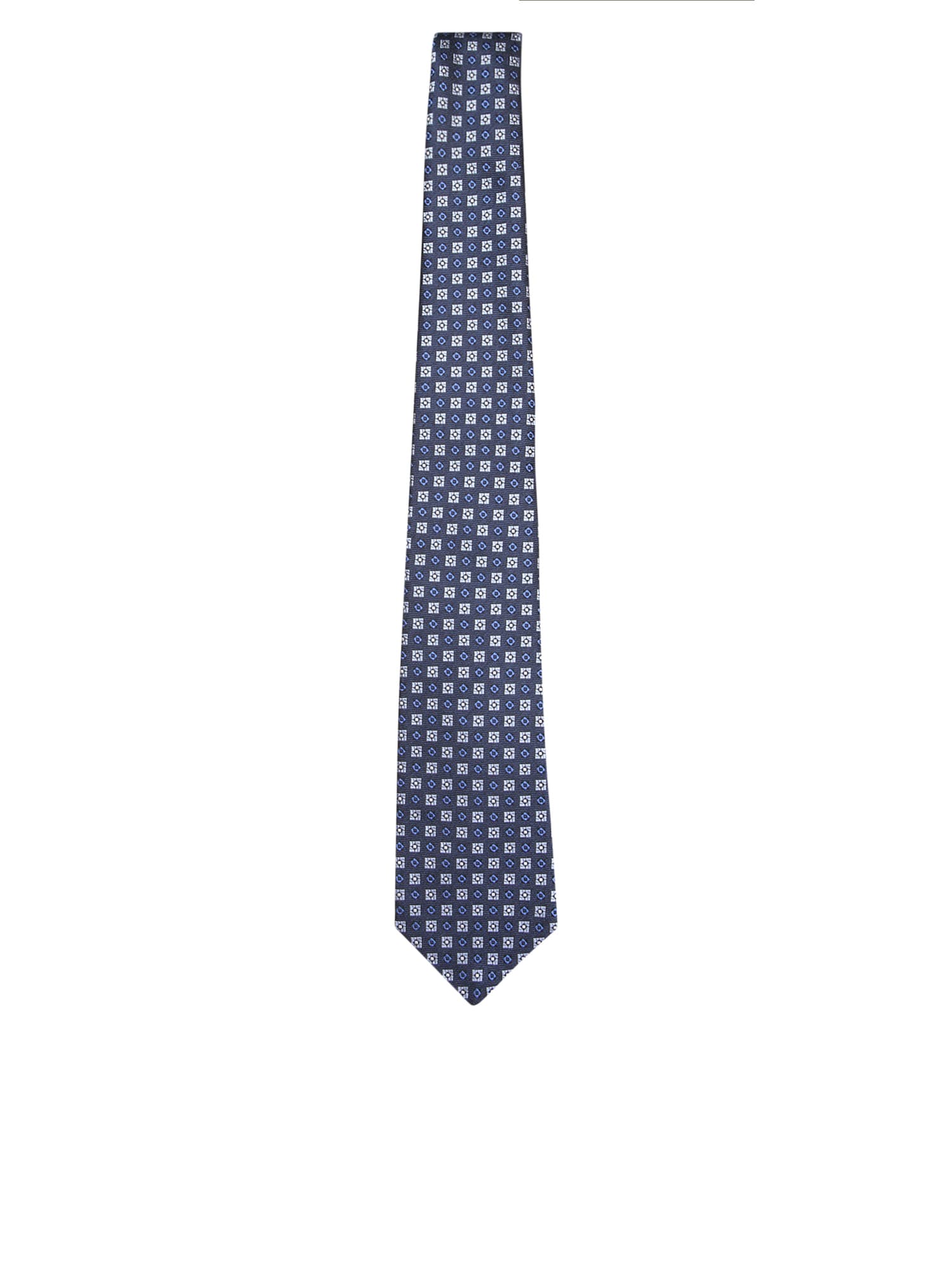 Shop Kiton Blue/light Blue Patterned Tie