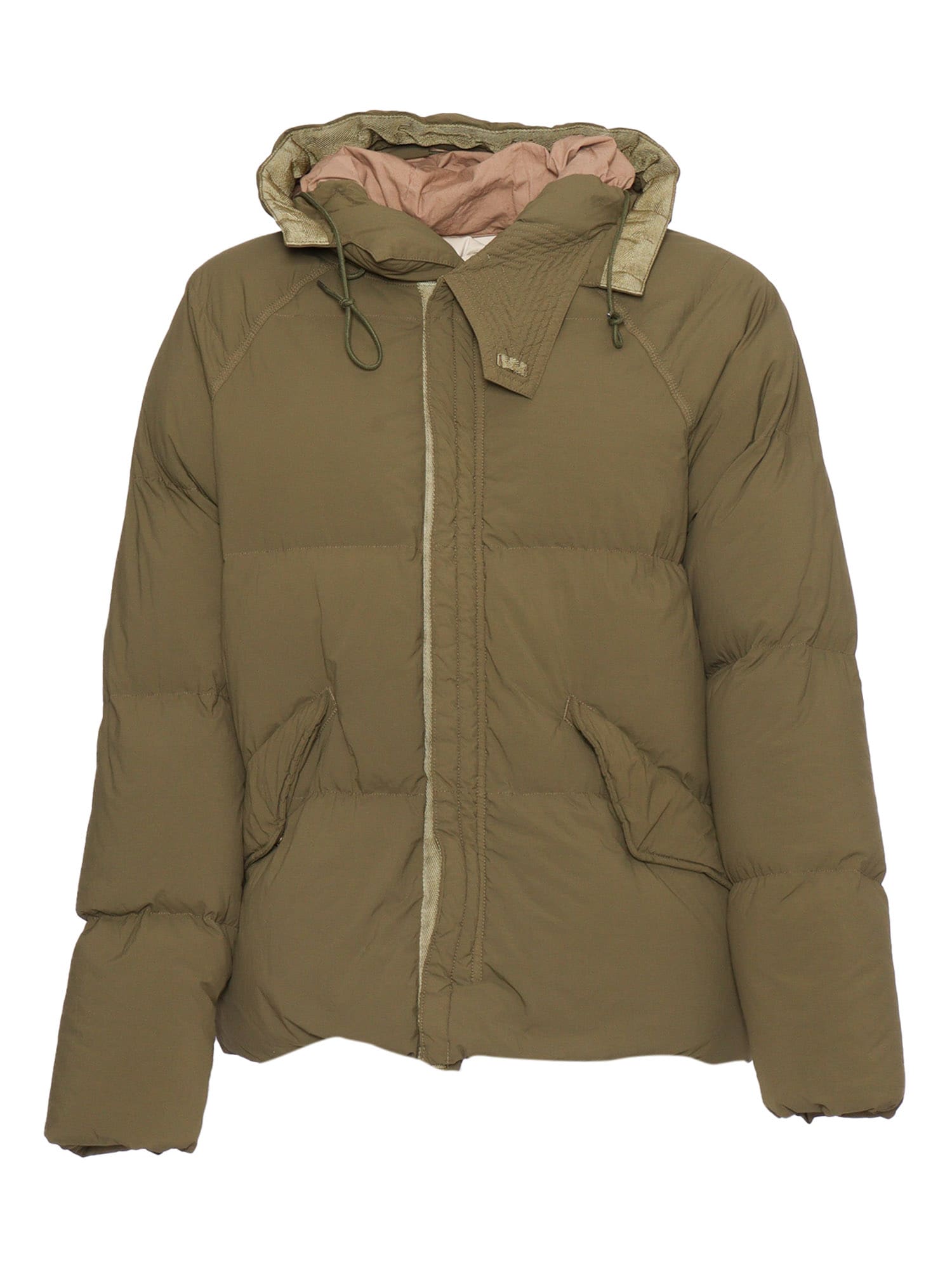 Shop Ten C Short Parka Artic In Green