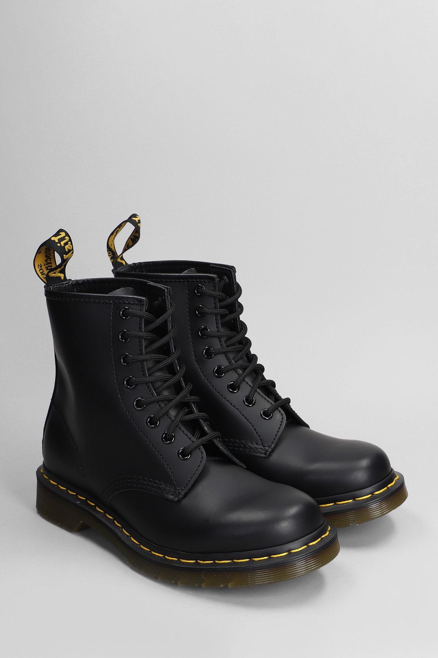 Shop Dr. Martens' 1460 Combat Boots In Black Leather