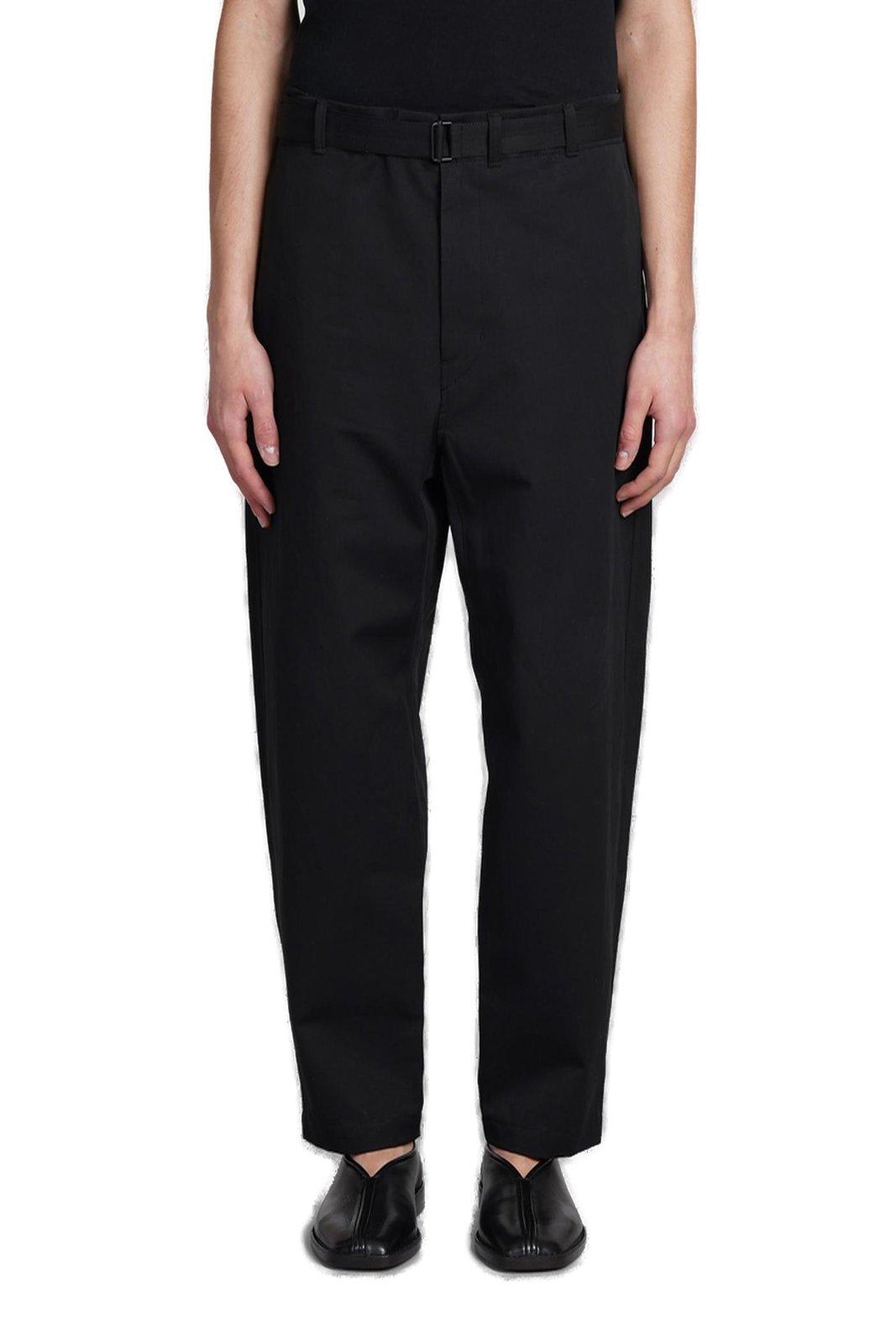 Strap-detailed Cropped Trousers