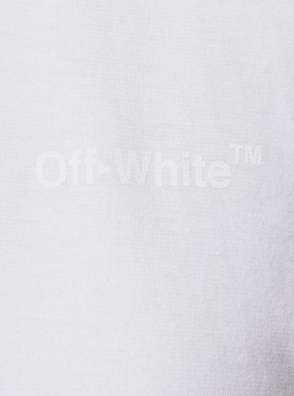 Shop Off-white White Crewneck T-shirt With Tonal Logo And Diag Print In Cotton Woman