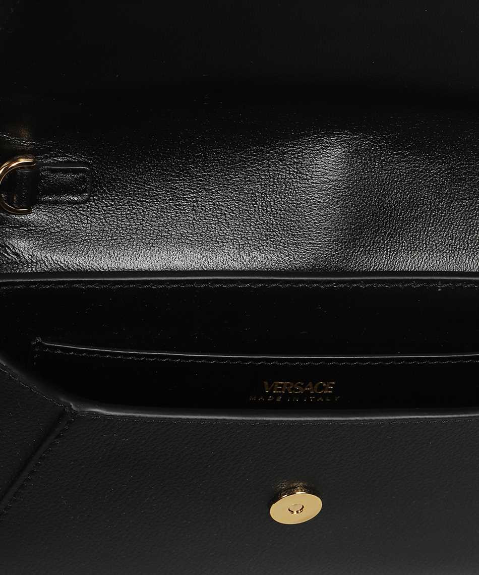 Shop Versace Leather Clutch With Strap In Black