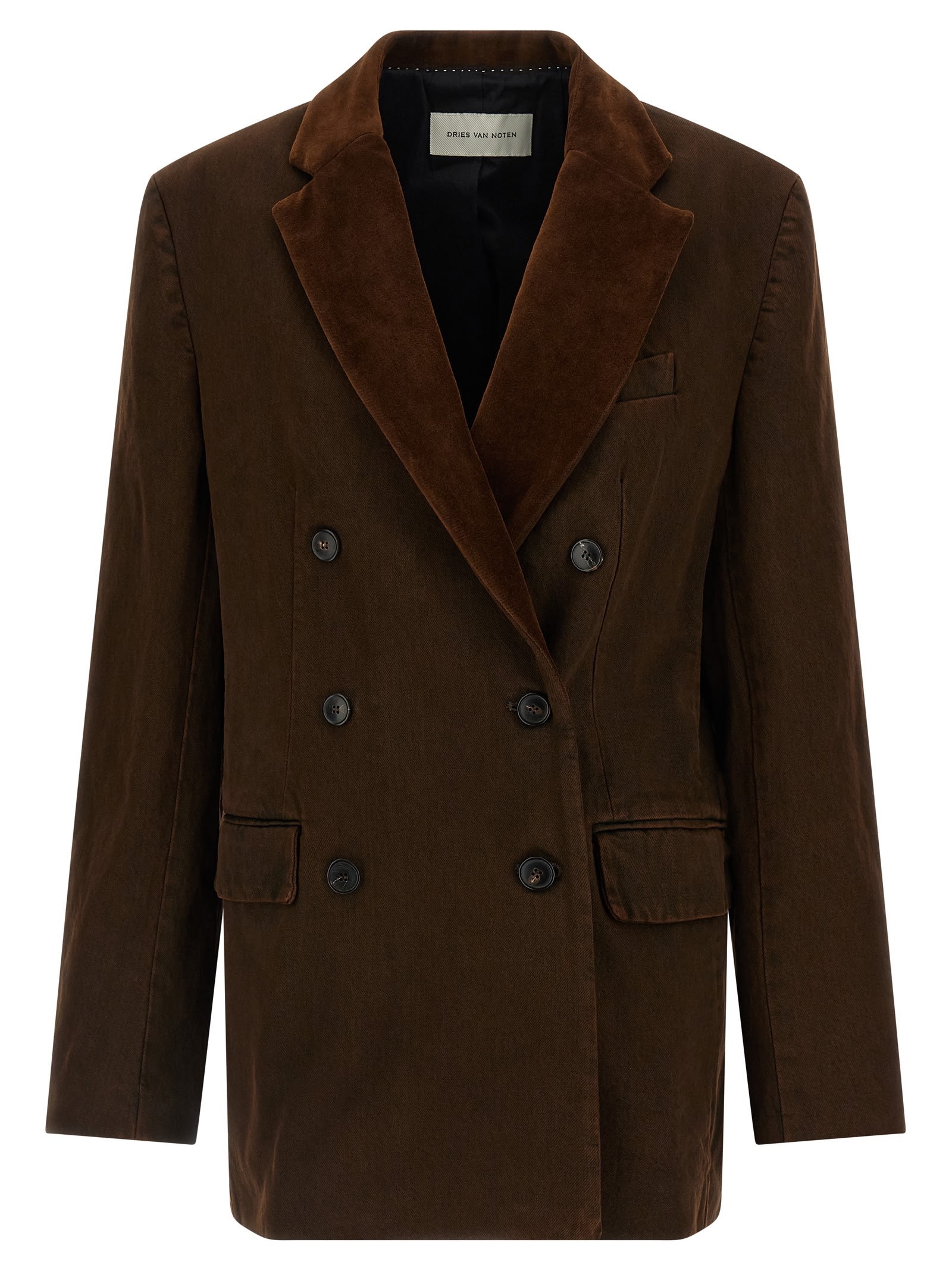 Dries Van Noten Befya Blazer In Brown