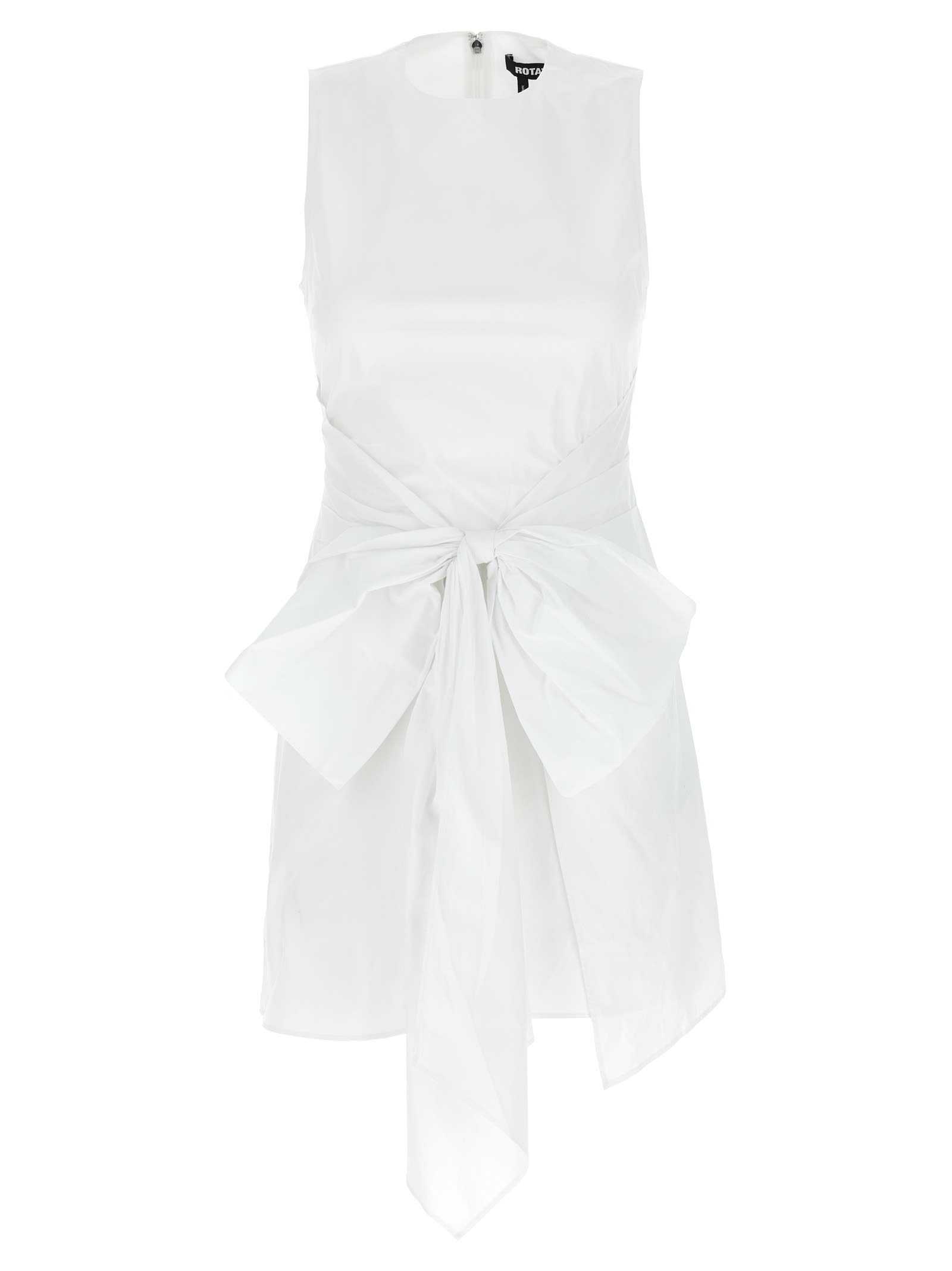 Rotate Birger Christensen Bow Mini Dress In White