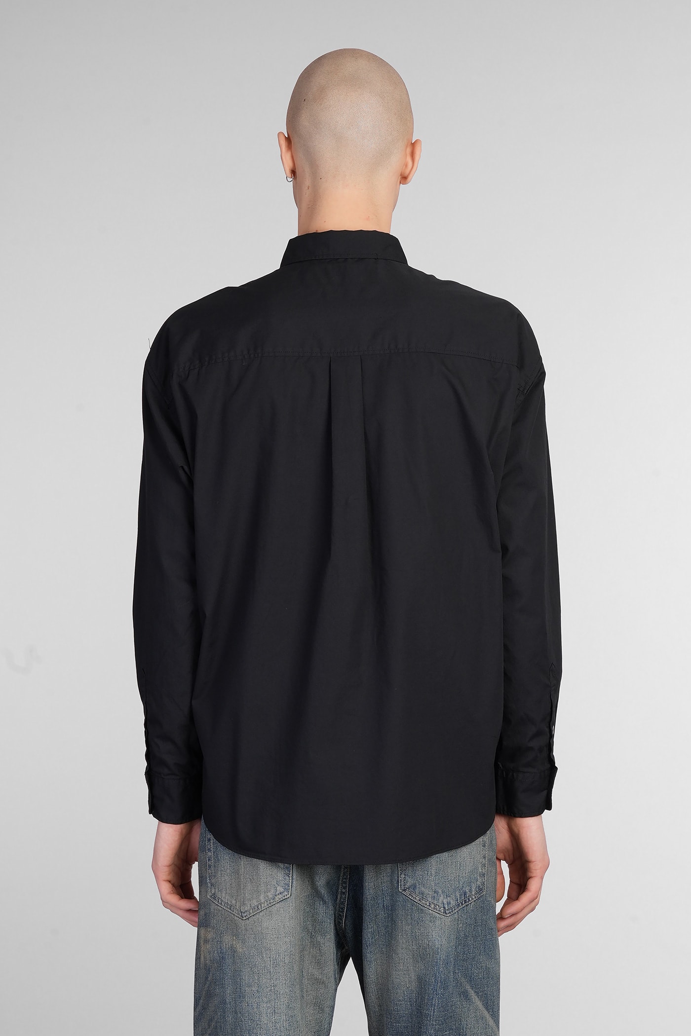 Yohji Yamamoto Black Neighborhood Edition Print Shirt In Black