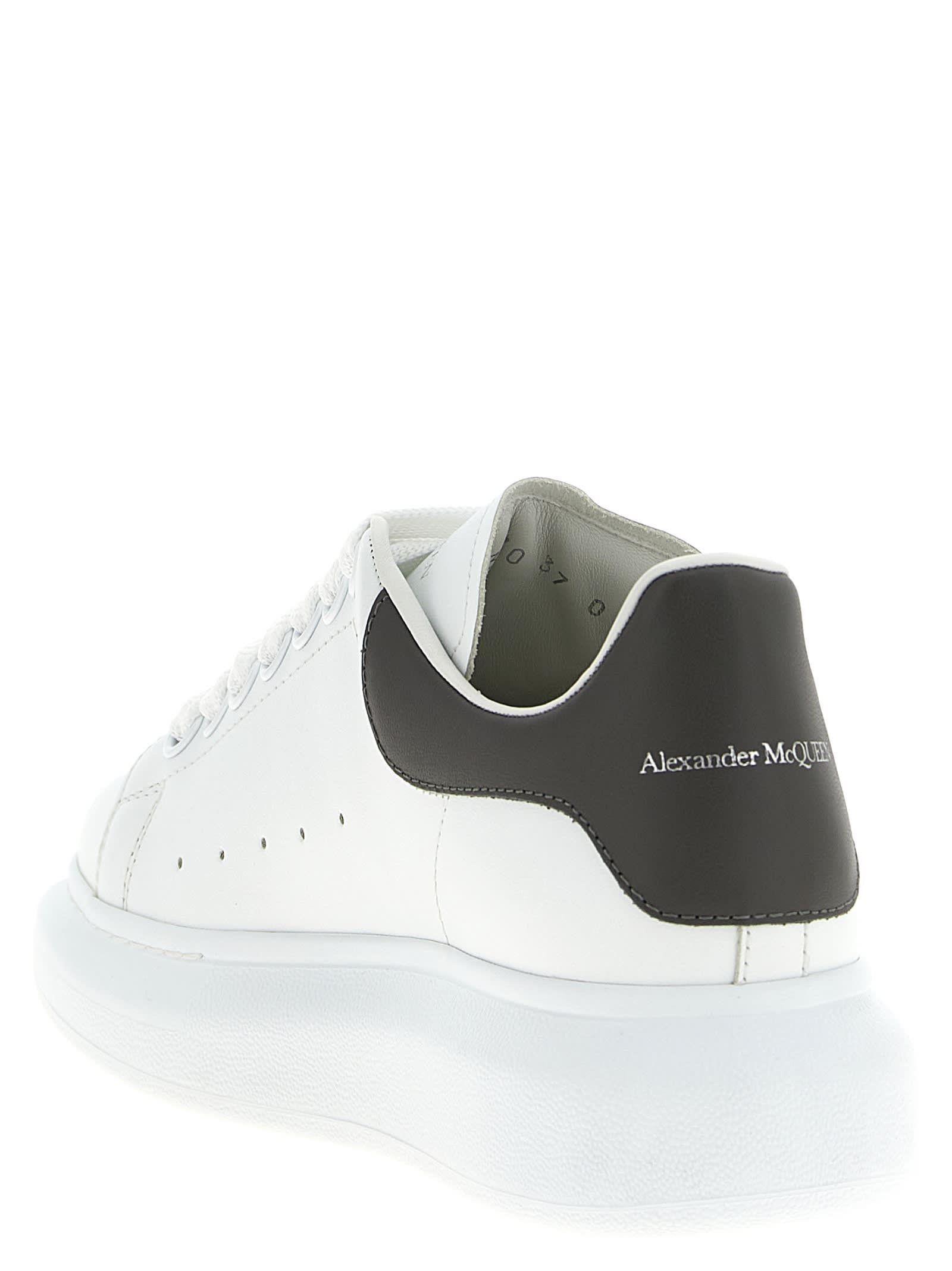 Alexander Mcqueen White Sneakers With Logo On The Tongue And Logo Lettering On The Rear In Leather W