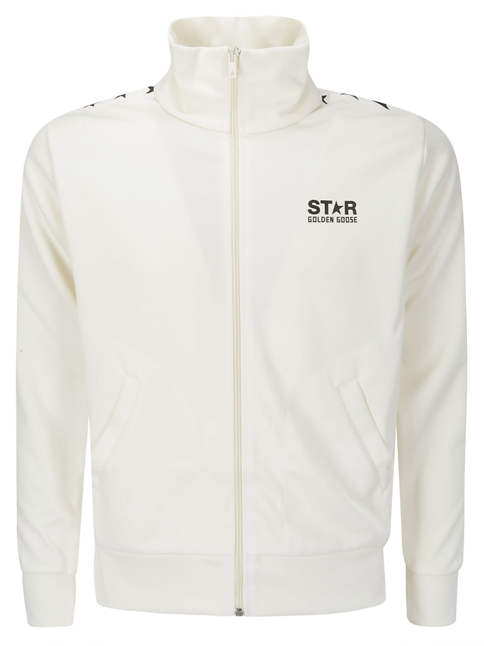 Shop Golden Goose Star/ Zipped Track Jacket Denise / Triacetate/ Log In 81347