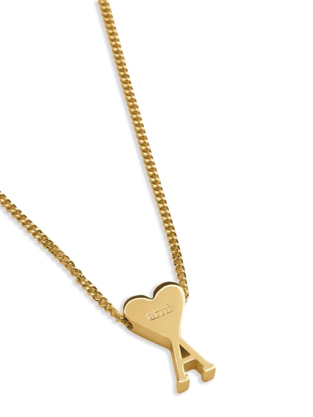 Shop Ami Alexandre Mattiussi Adc New Necklace Adc In Gold