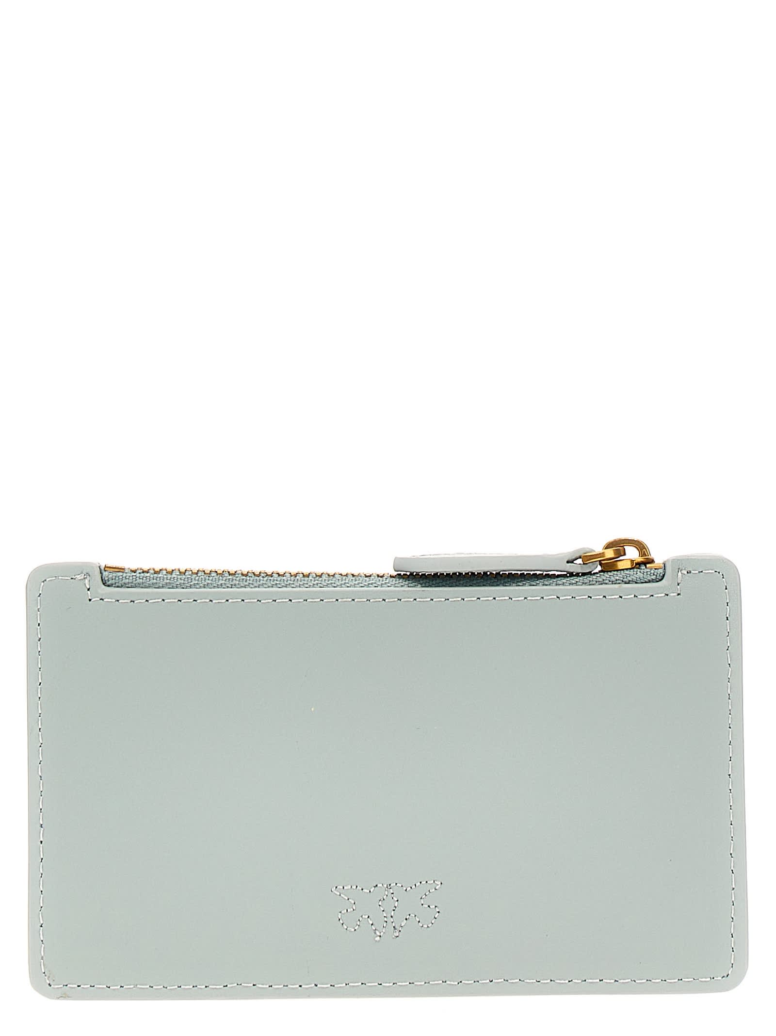 Shop Pinko Airone Card Holder In Gray