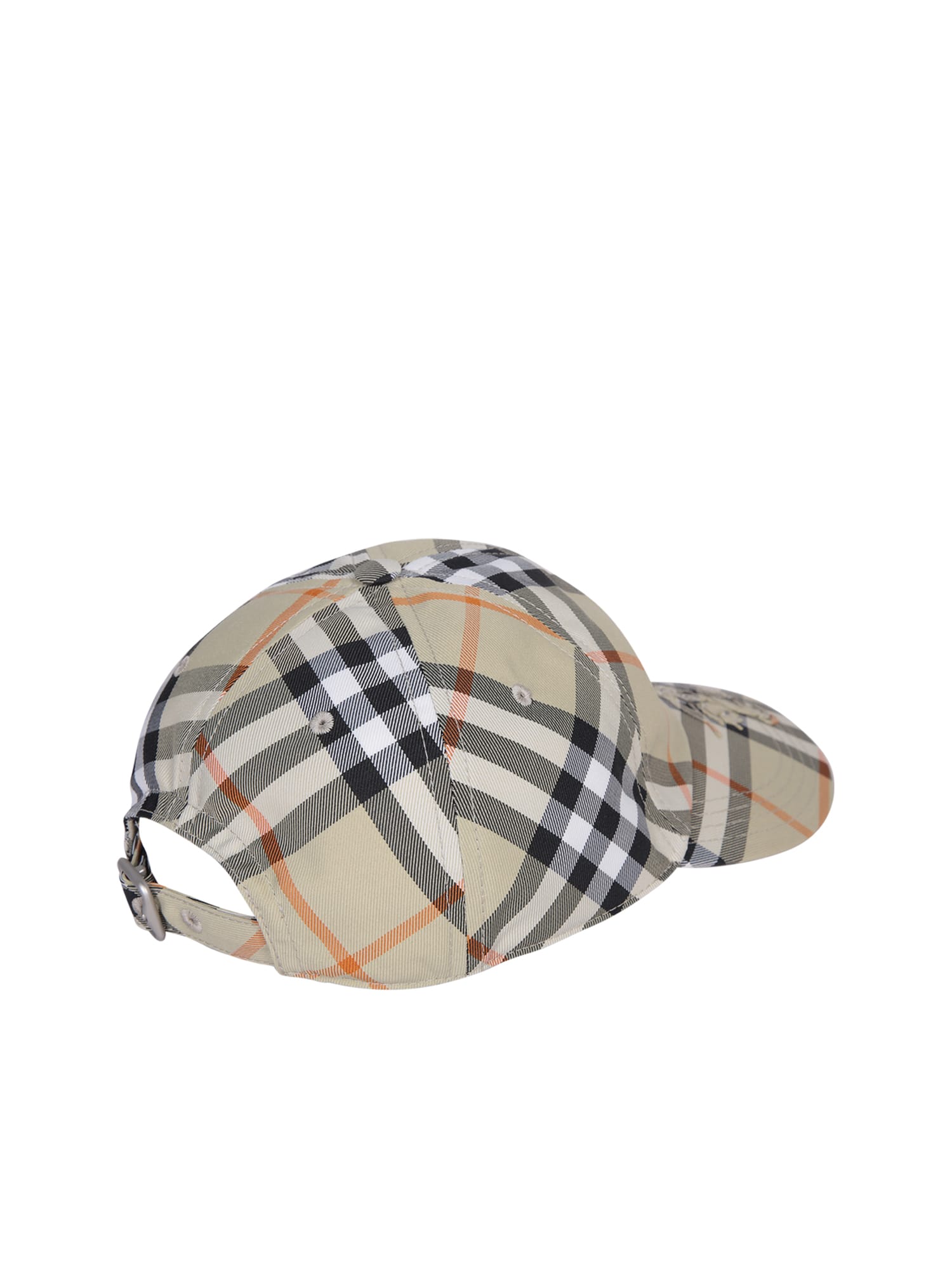 Shop Burberry Sage Check Baseball Cap In Green