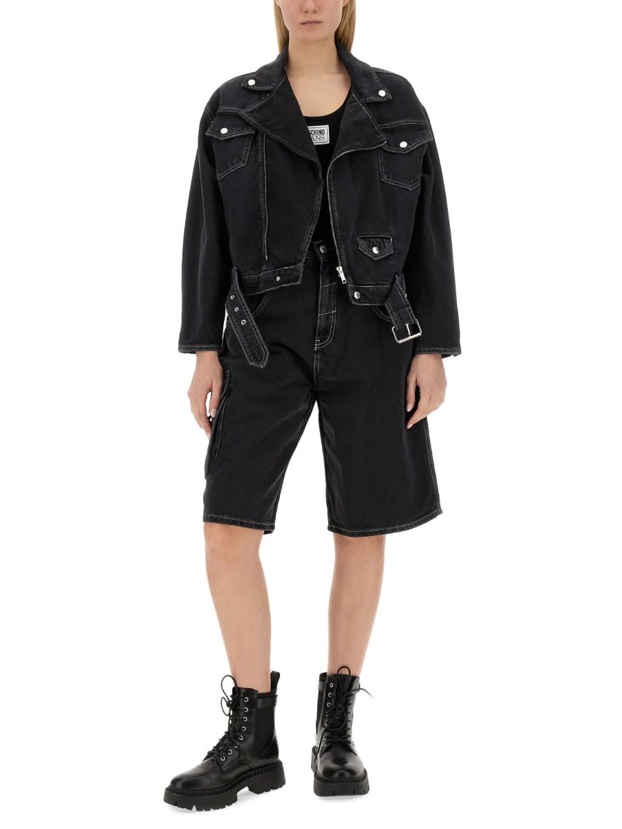 M05ch1n0 Jeans Denim In Black
