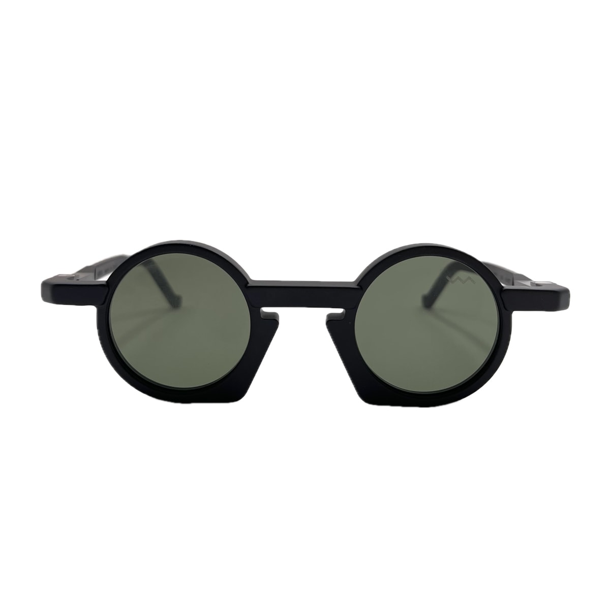 Vava Eyewear Bl0043 Black Label Black Matte Sunglasses In Green