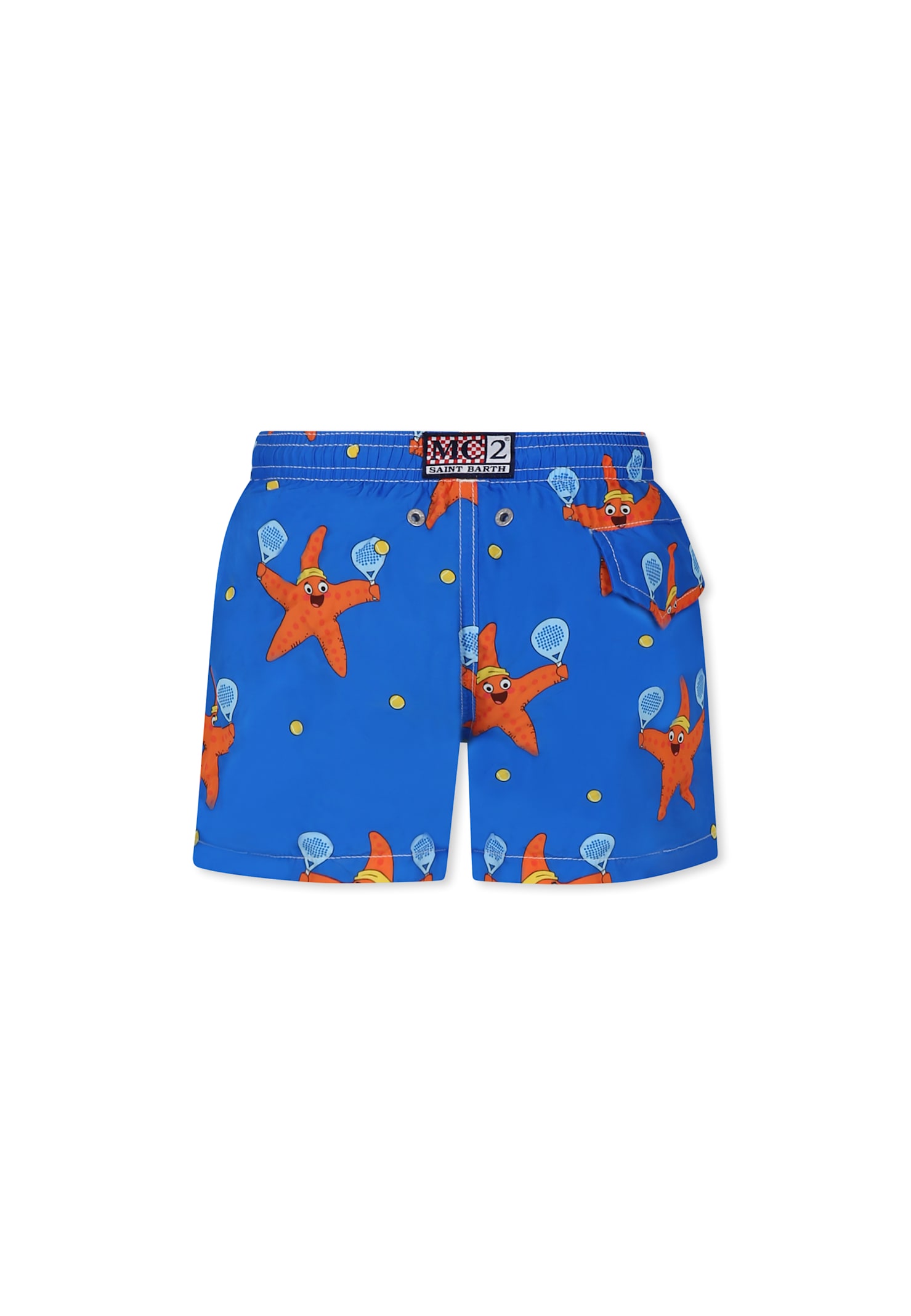 Mc2 Saint Barth Star-print Swim Shorts In Blue