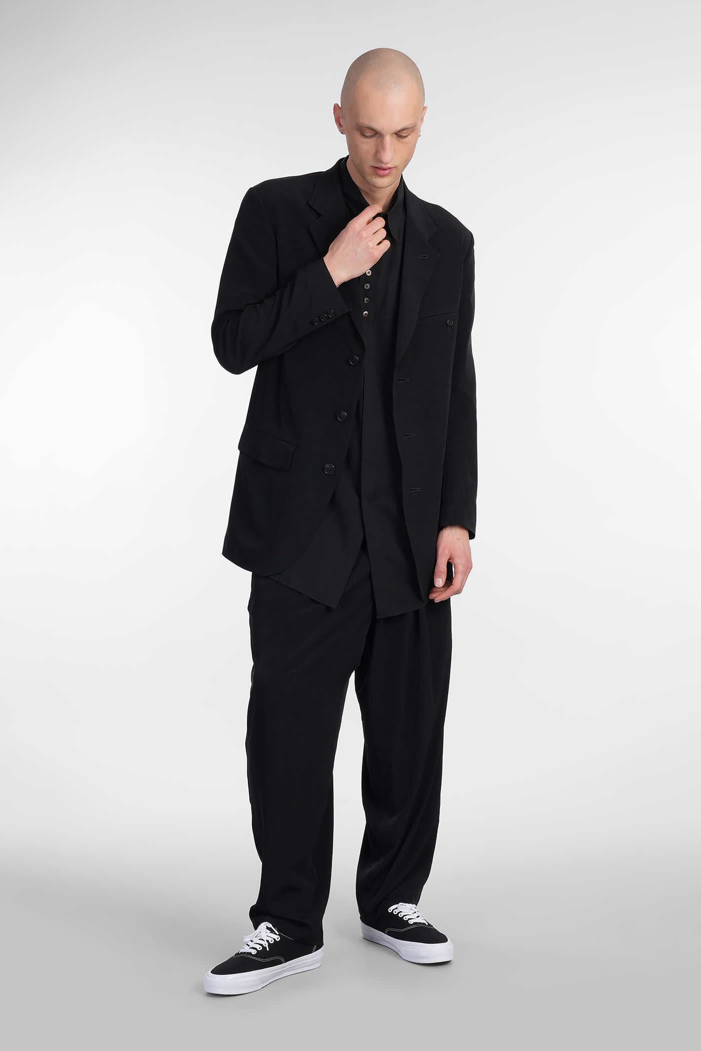 YOHJI YAMAMOTO I BLAZER IN BLACK TRIACETATE
