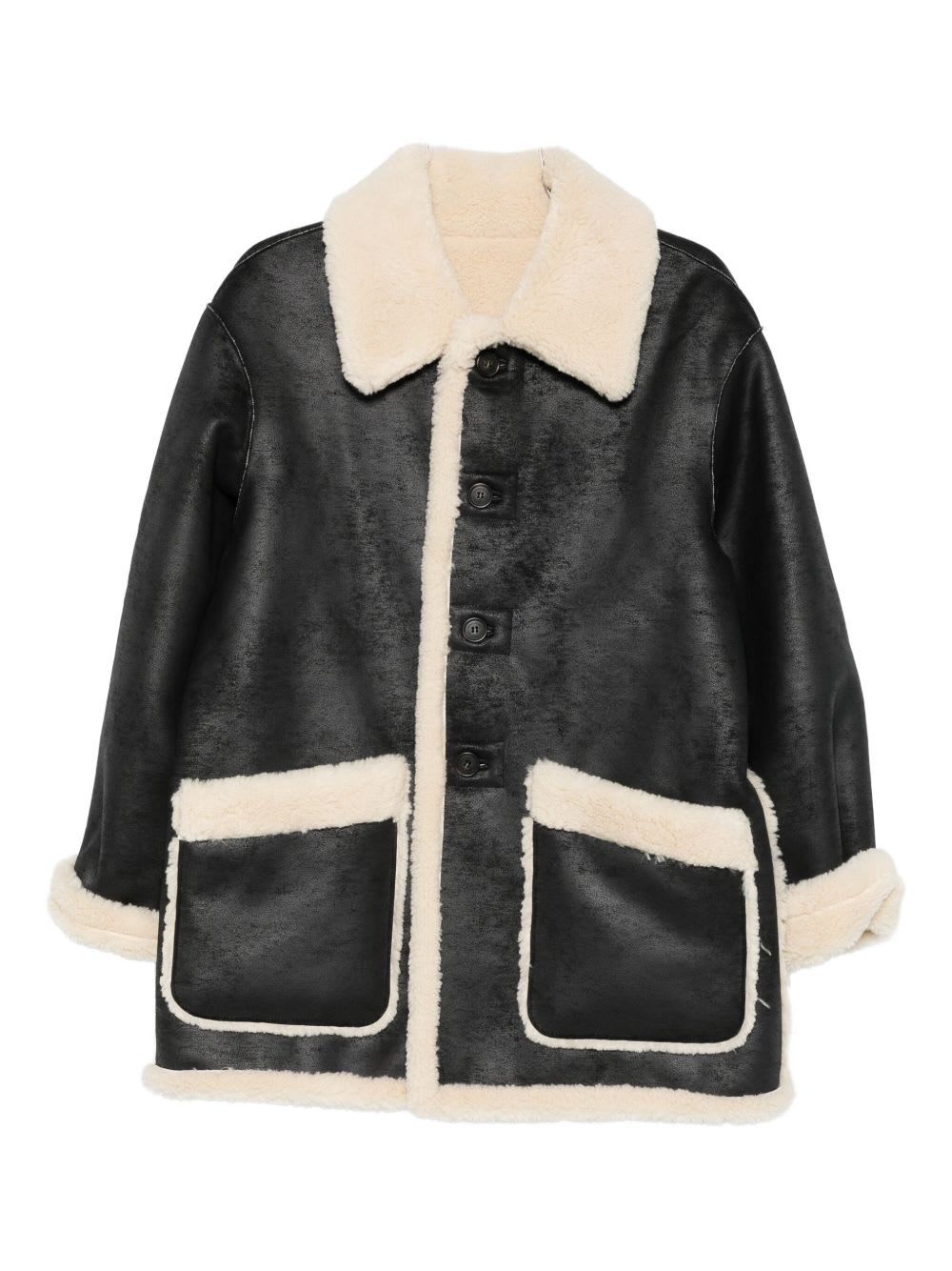 Dunst Reversible Unisex Shearling Jacket In Black