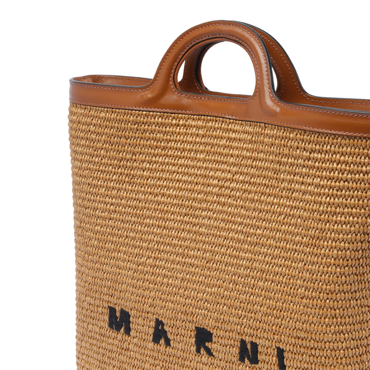 Shop Marni Tropicalia Handbag In Brown