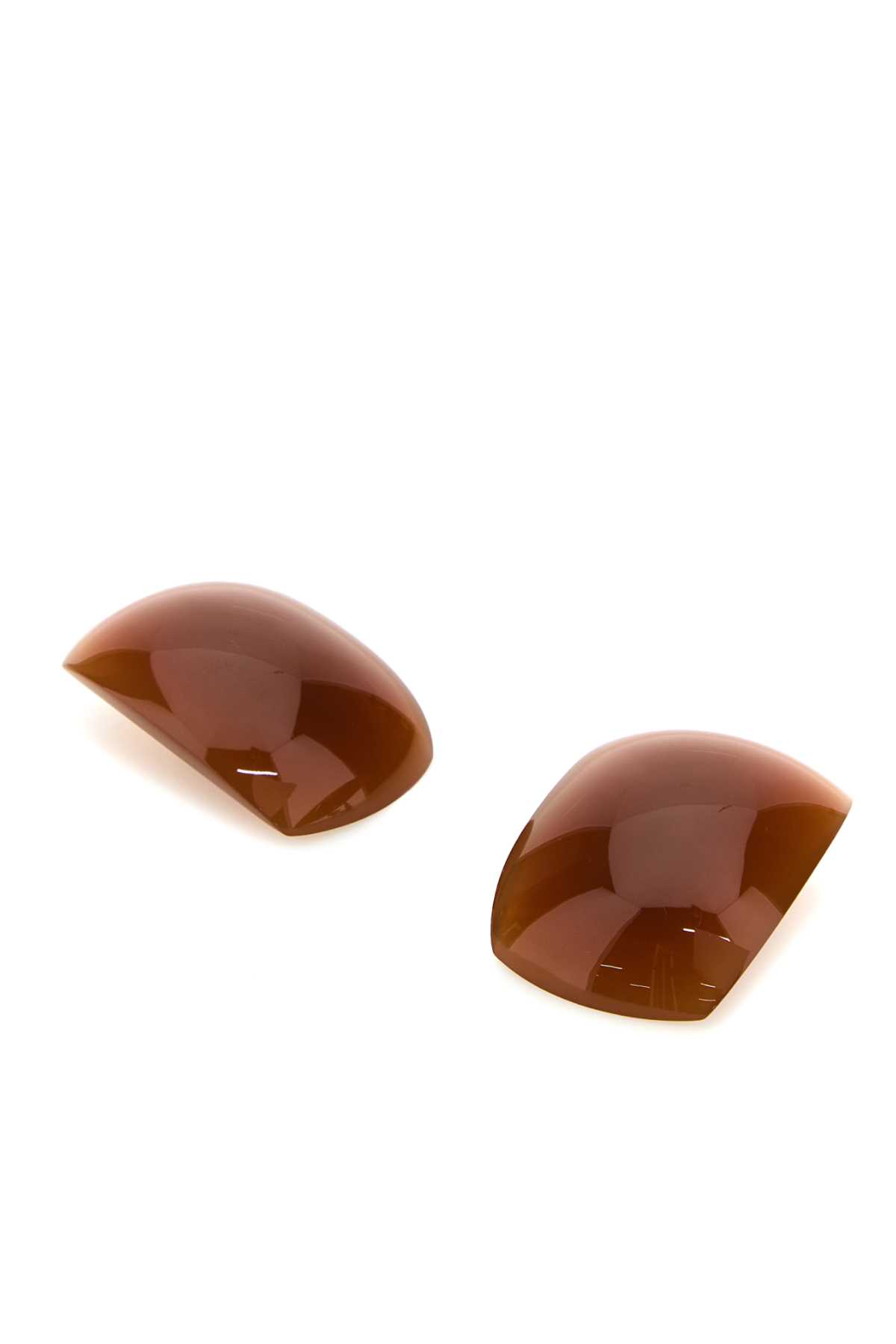 Shop Saint Laurent Caramel Resin Earrings In Doremilkytangerine