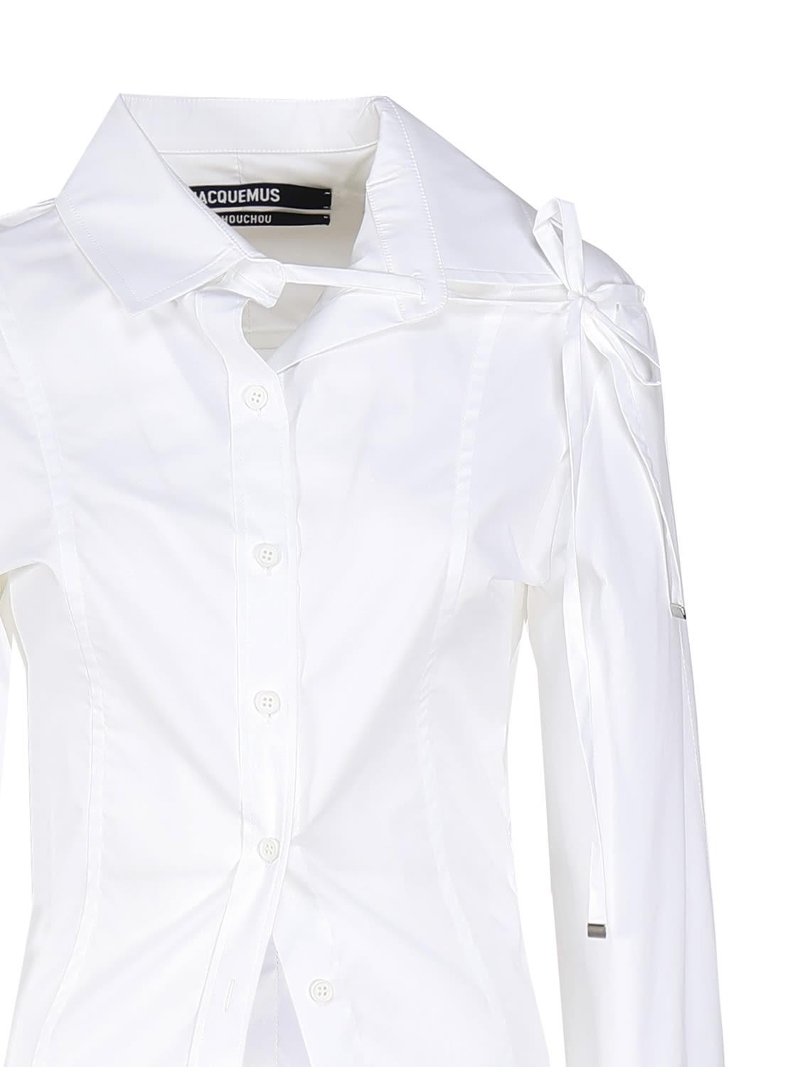 Shop Jacquemus The Ruban Shirt In White