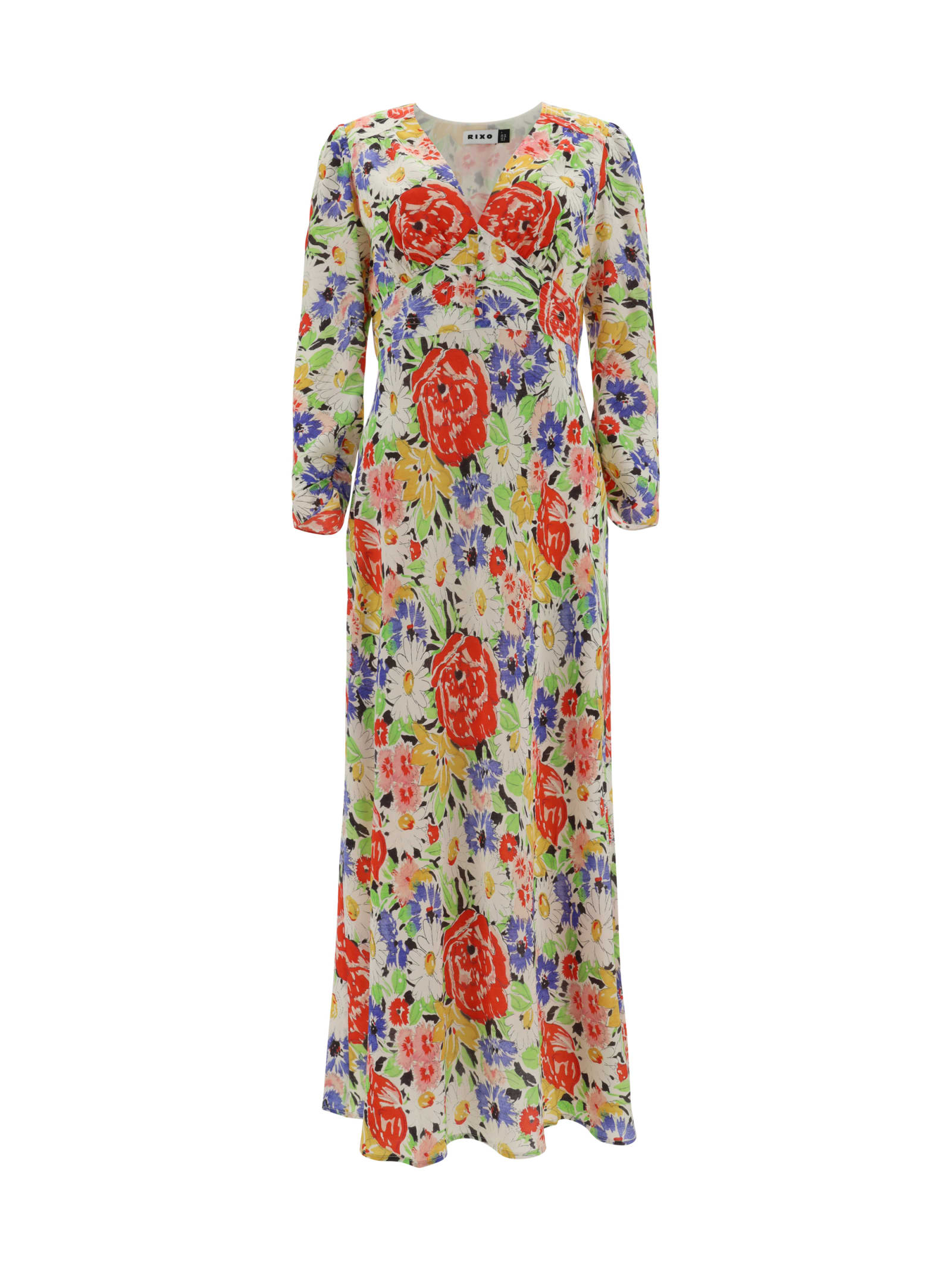 Shop Rixo London Selma Dress In Multi Spring Meadow