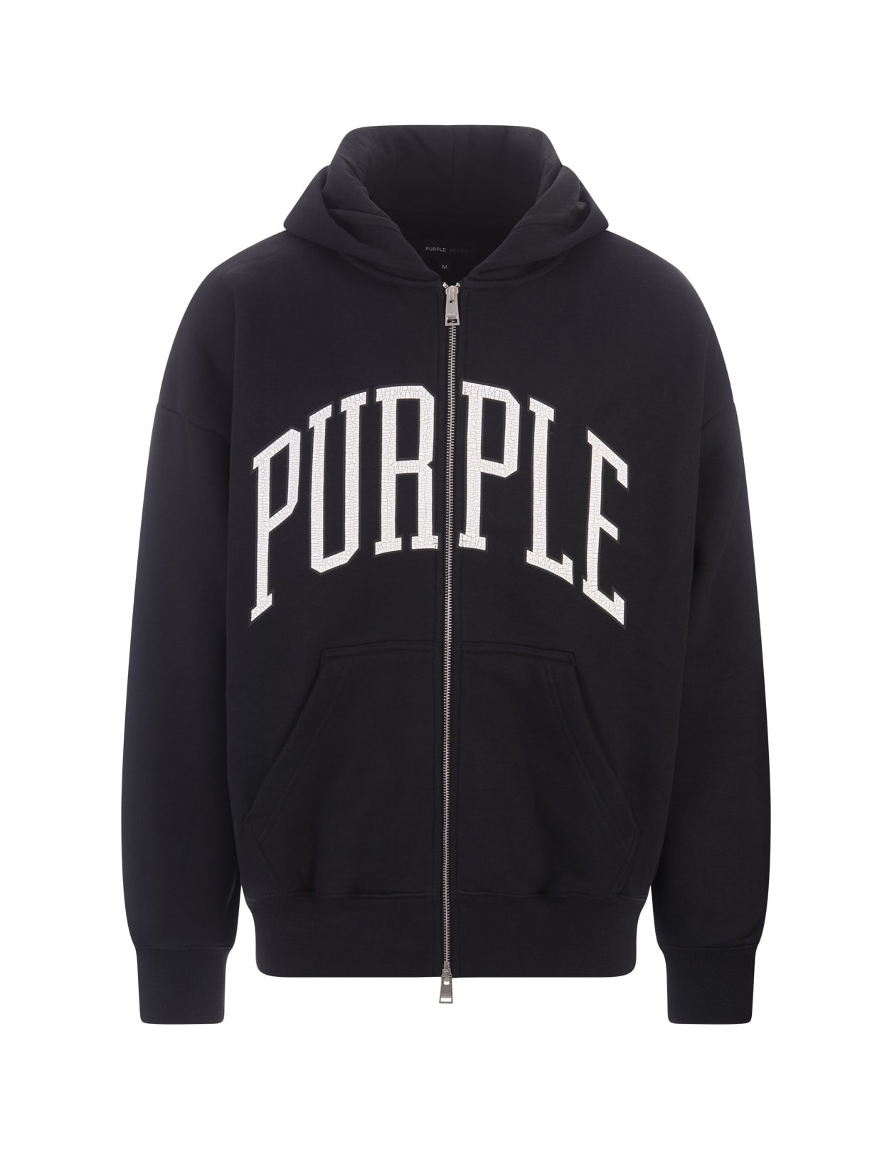 Shop Purple Brand Black Zip Up Hoodie With Logo