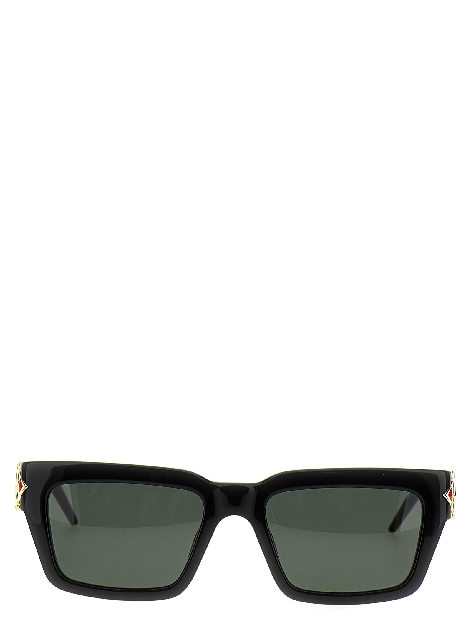 Casablanca Monogram Plaque Sunglasses In Black